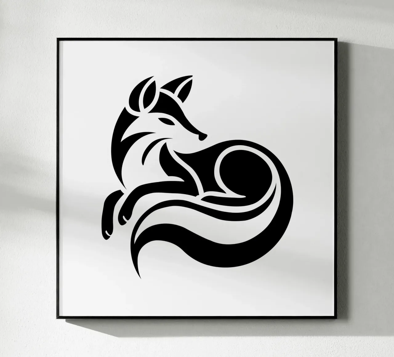 Silent Fox – Minimalist Line Art plexiglass da Sivaro