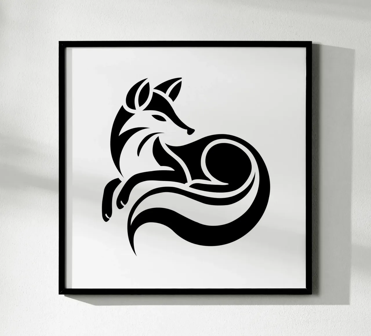 Silent Fox – Minimalist Line Art carta hahnemühle da Sivaro