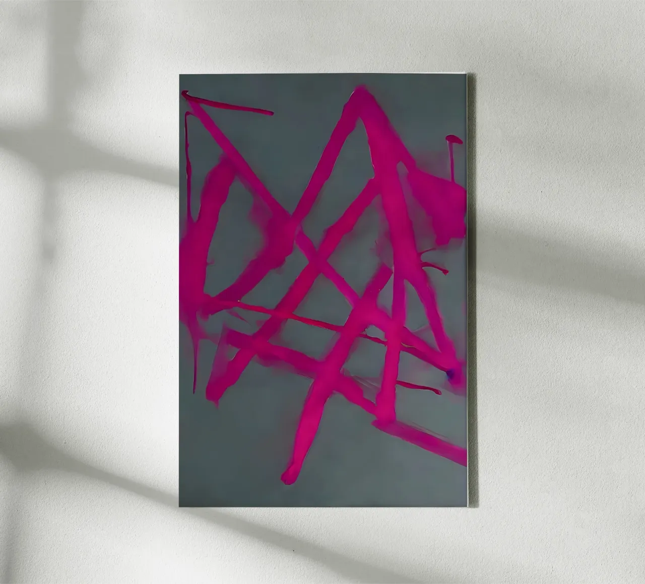 Abstracte muurschildering IV canvas met Baklijst van ArtDesign by KBK