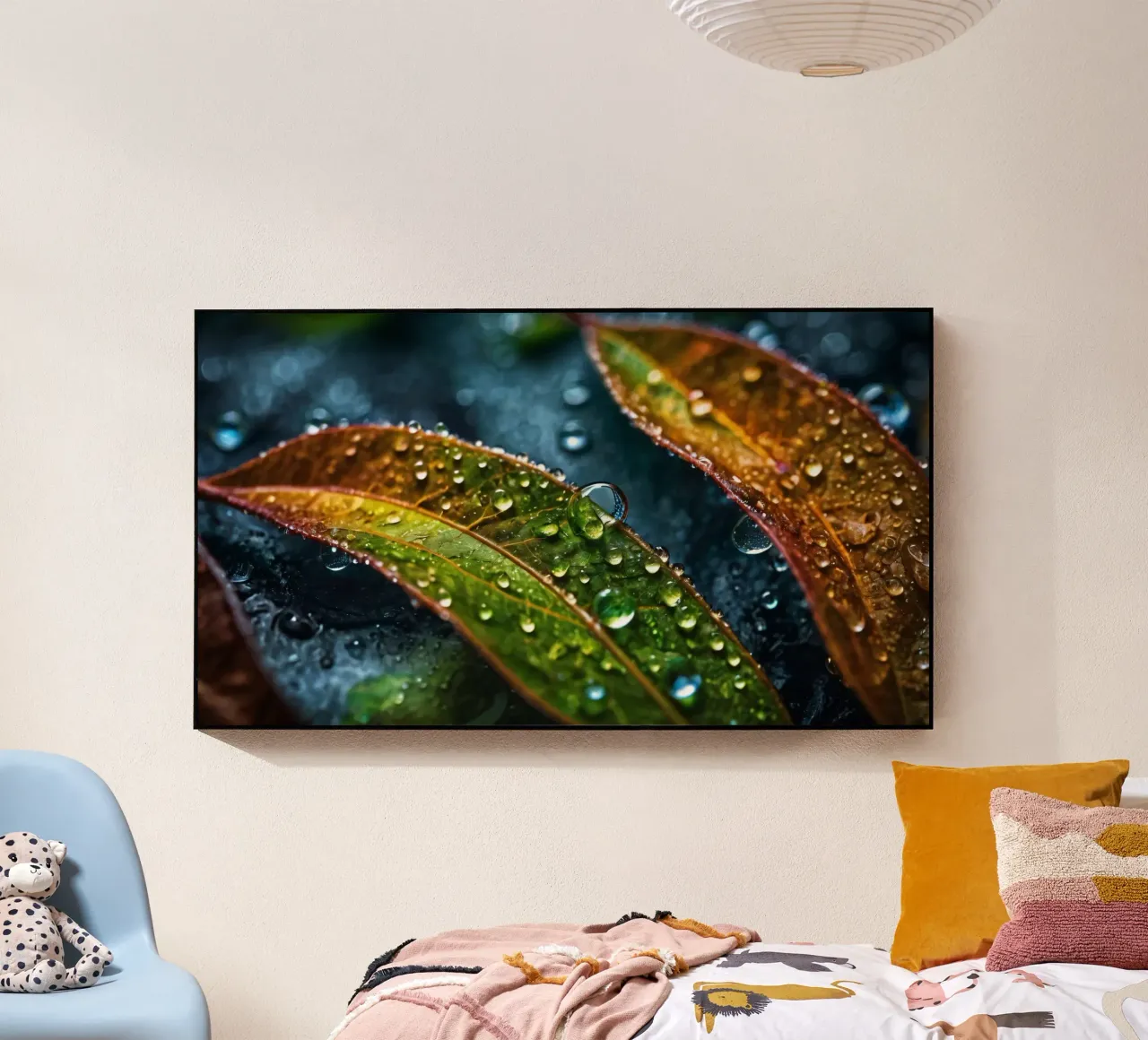 feuilles scintillantes de gouttes de pluie après une pluie rafraîchissante plexiglas de DesignDoodle