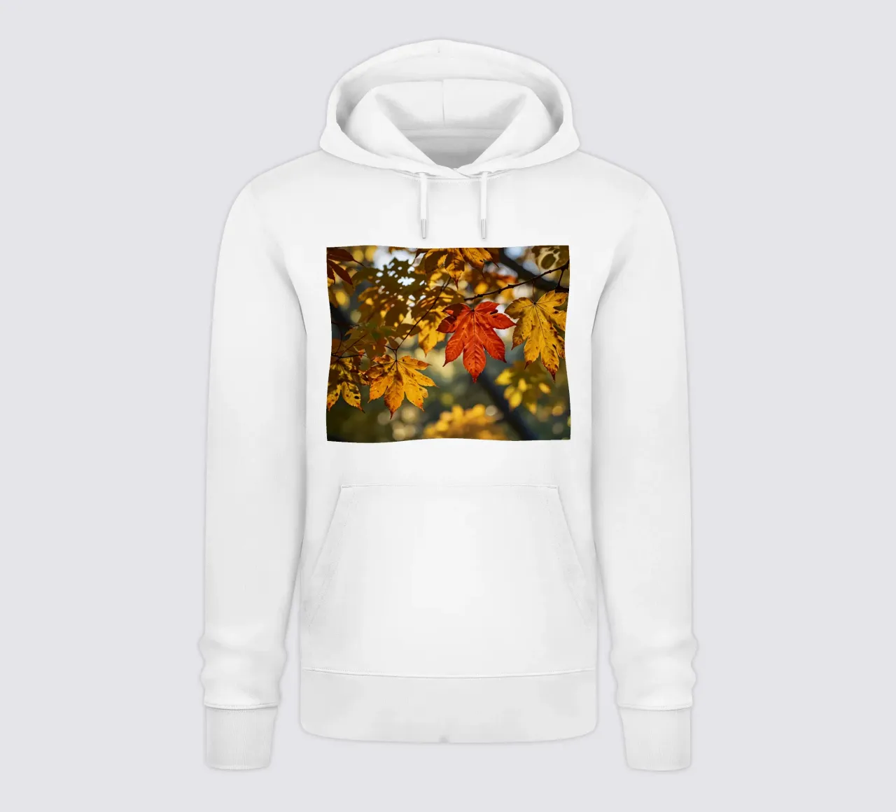 Foglie autunnali colorate in un bosco tranquillo felpa con cappuccio da DesignDoodle