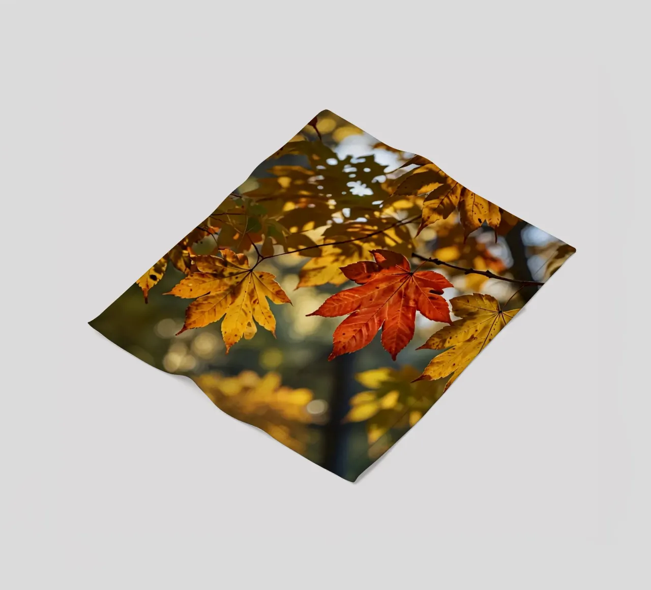 Foglie autunnali colorate in un bosco tranquillo coperta in pile da DesignDoodle