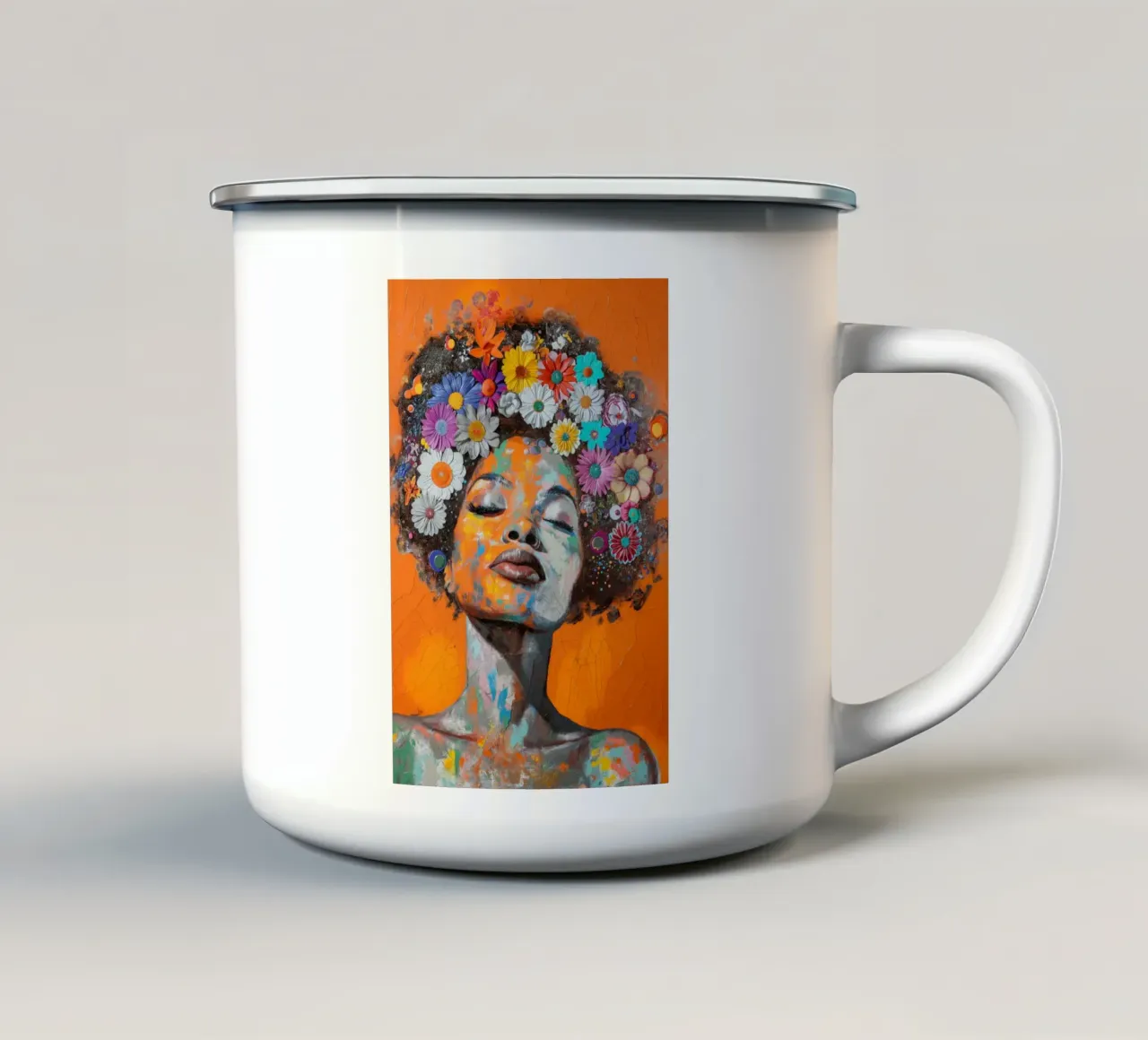 Art mural d'Imagine mug en émail de Imagine