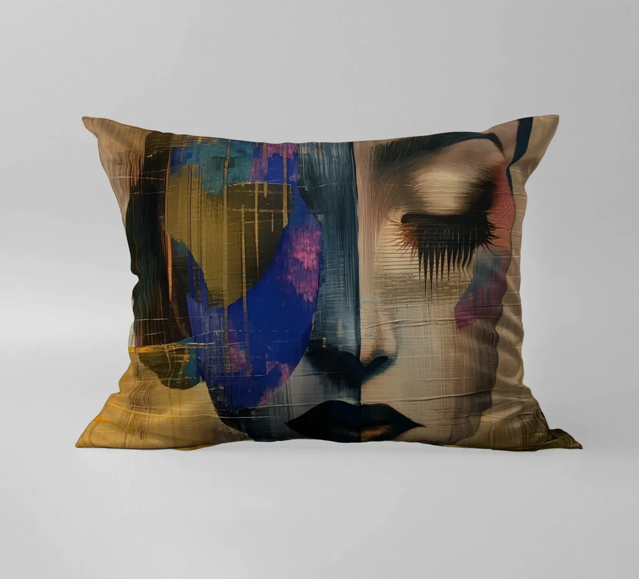 Abstract woman decorative cushion by Imagine