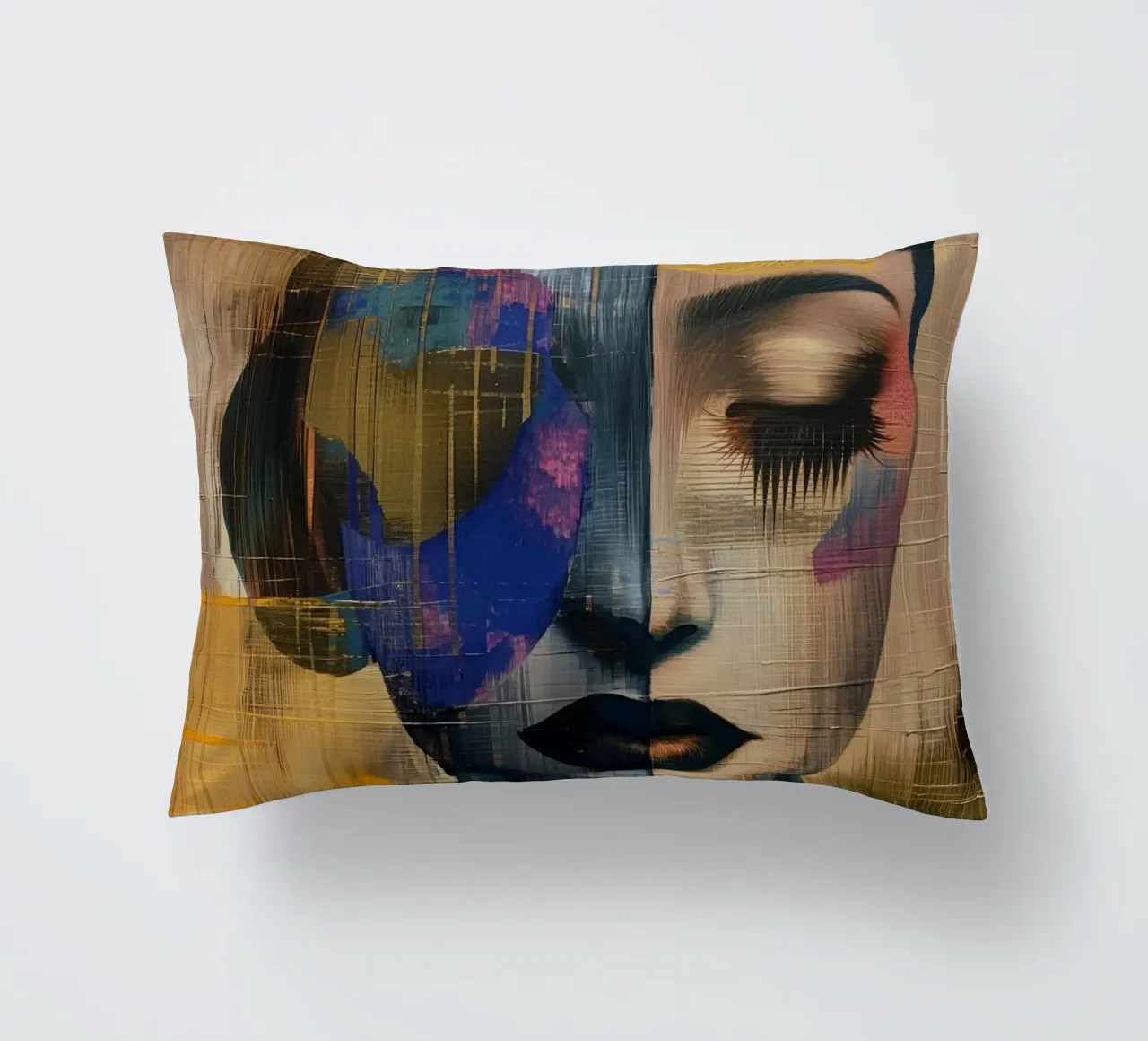 Abstract woman decorative cushion by Imagine