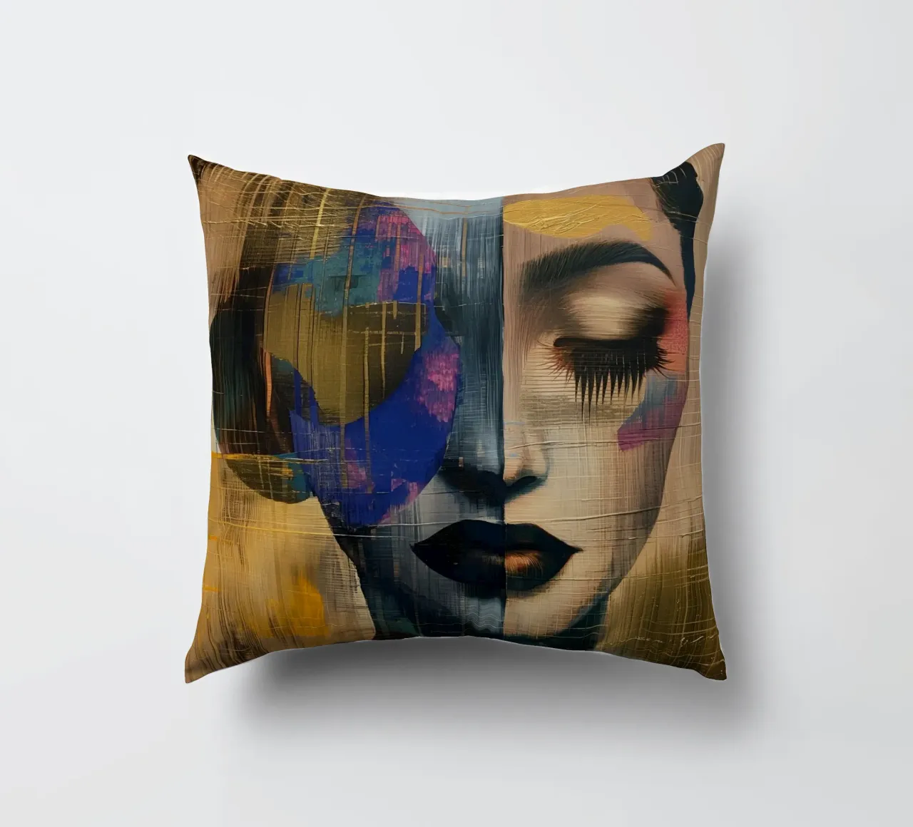 Abstract woman decorative cushion by Imagine