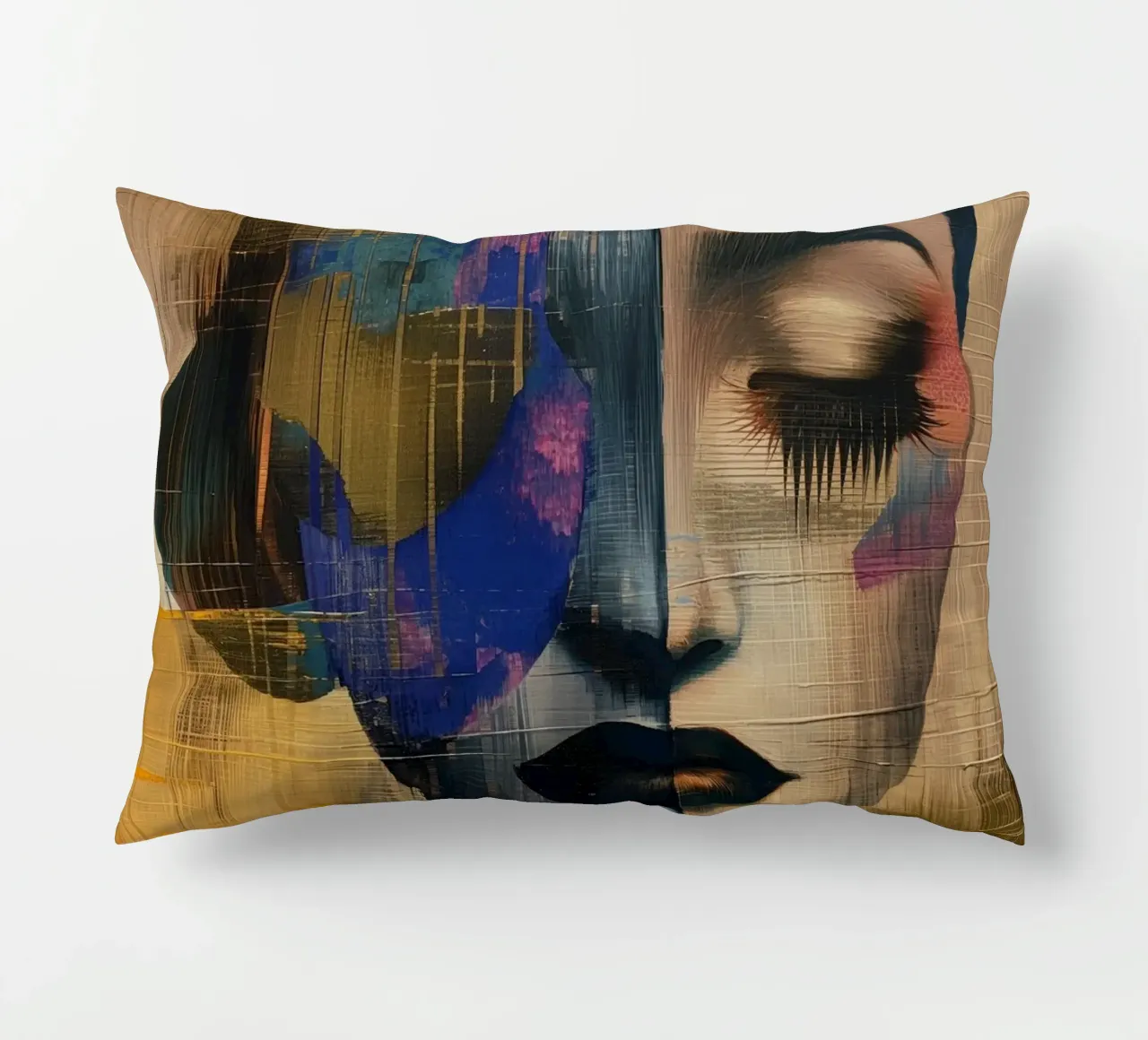 Abstract woman decorative cushion by Imagine