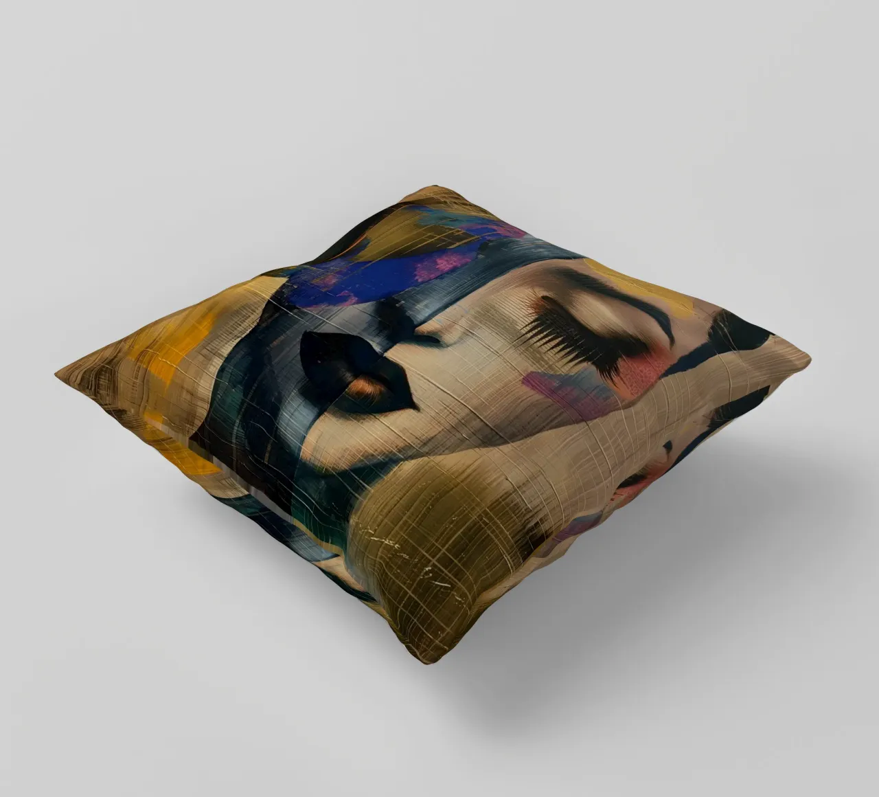 Abstract woman decorative cushion by Imagine