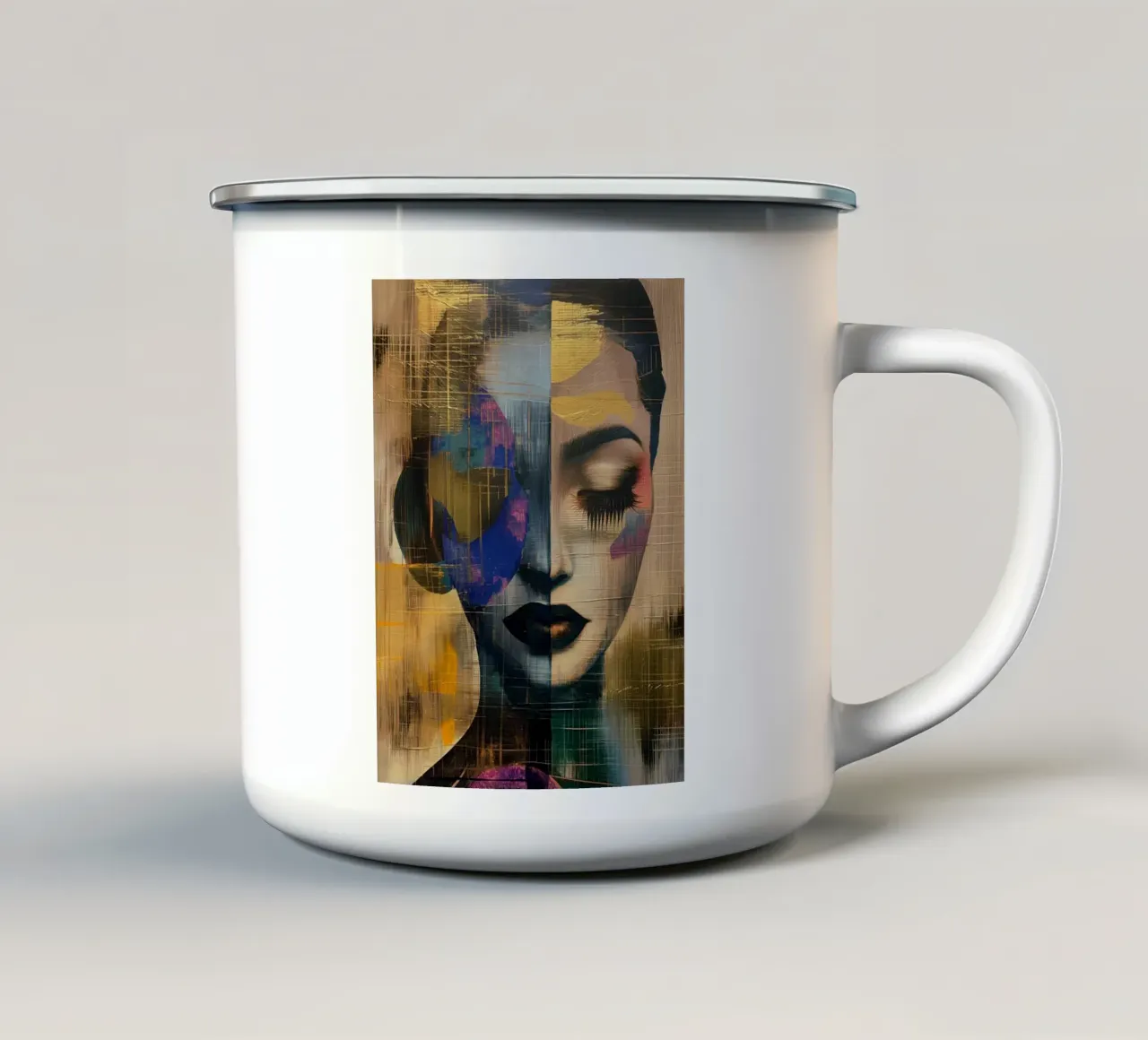 Donna astratta tazza in smalto da Imagine