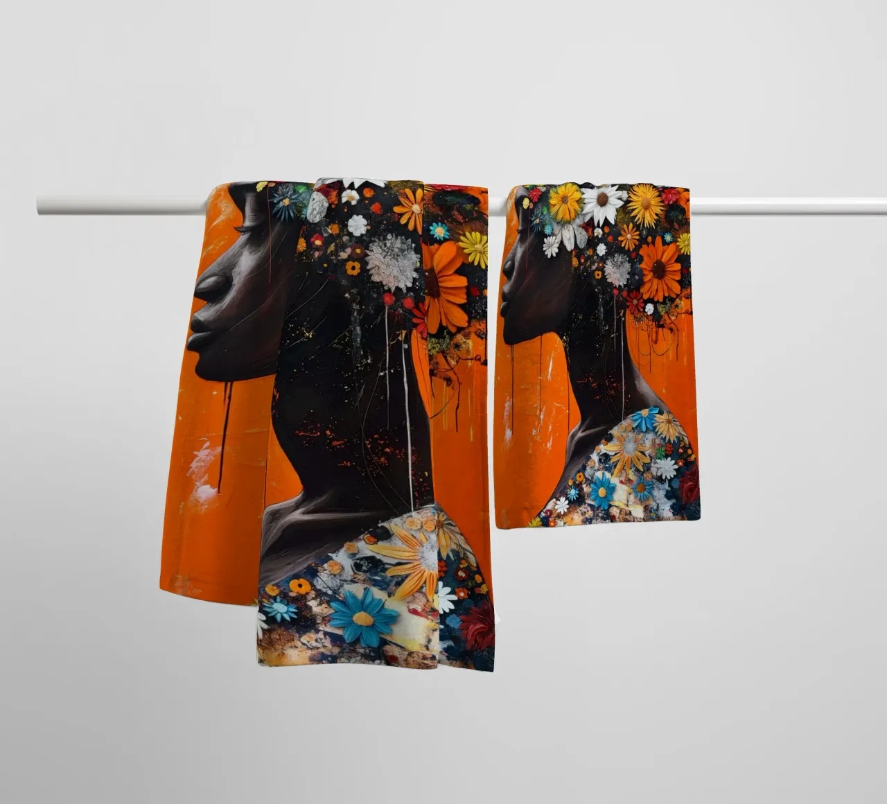 Donna africana asciugamano da bagno da Imagine