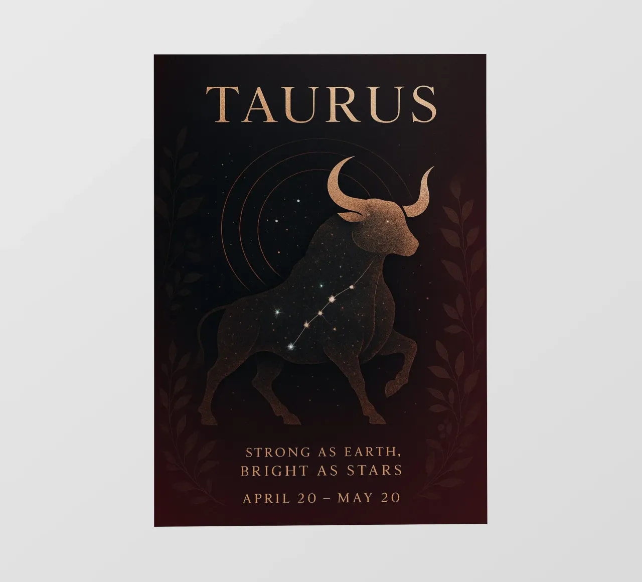Celestial Taurus: Earth's Steadfast Star backlit film by Mosaic Dialogue