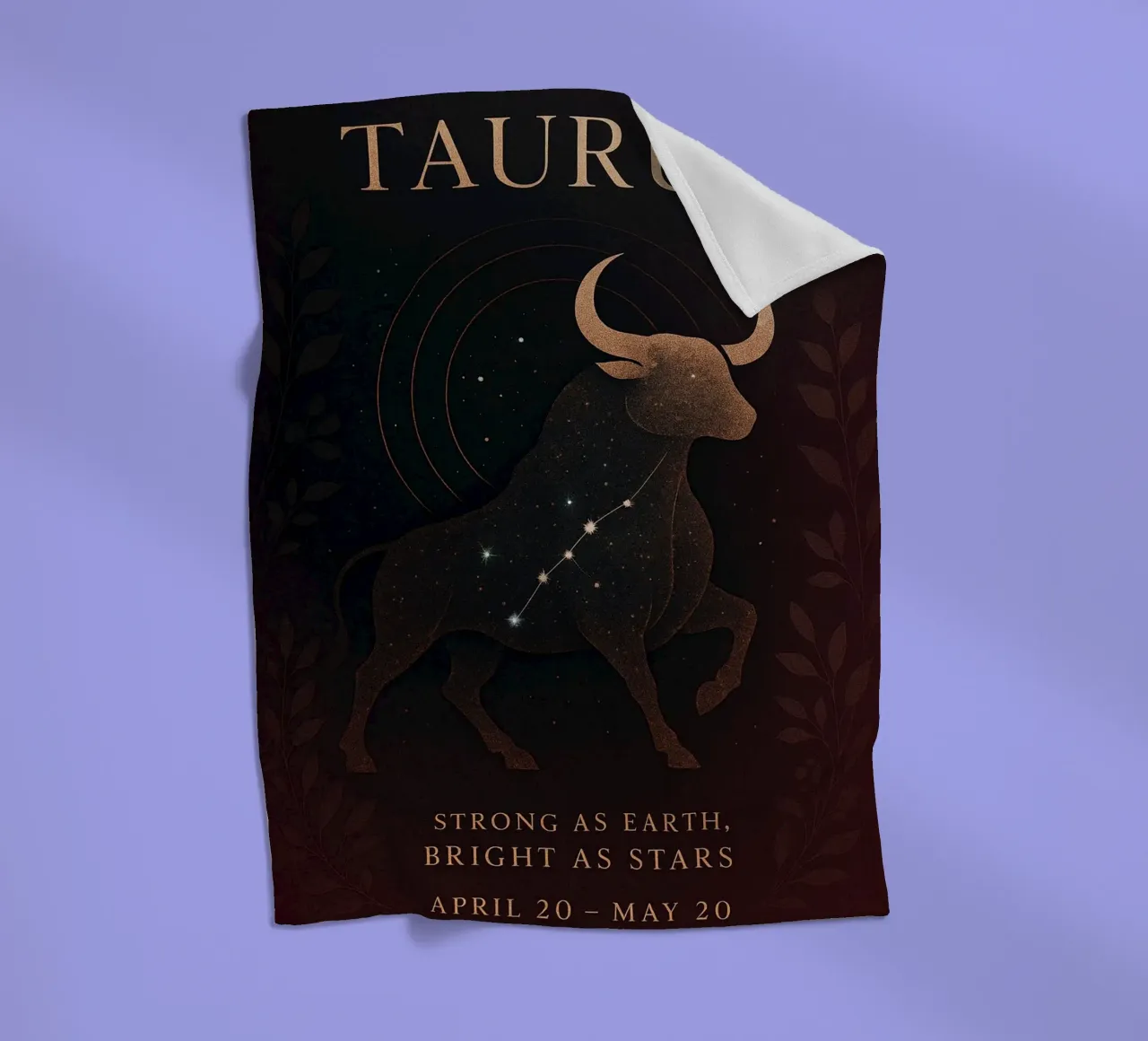 Celestial Taurus: Earth's Steadfast Star coperta in pile da Mosaic Dialogue
