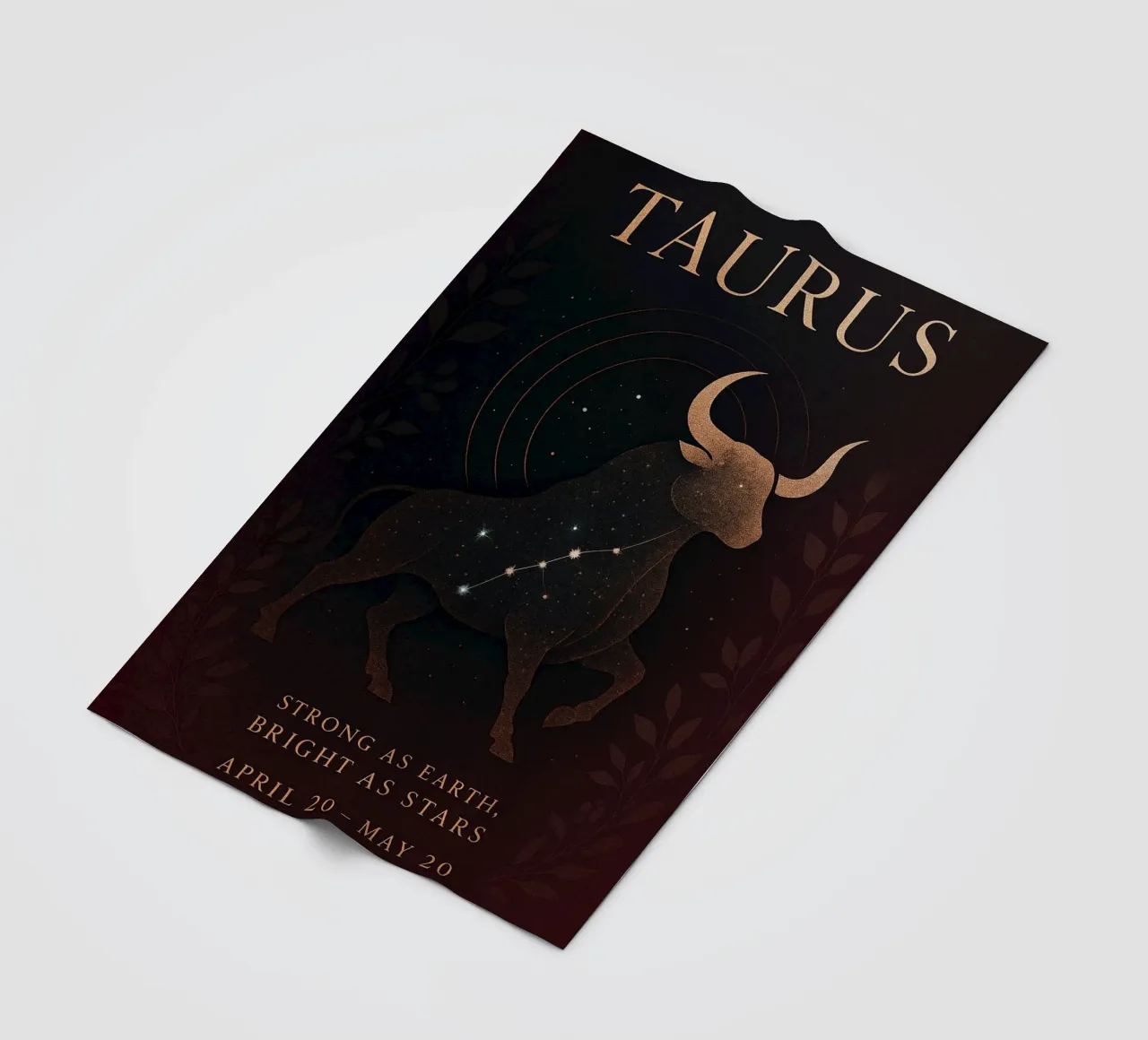 Celestial Taurus: Earth's Steadfast Star coperta in pile da Mosaic Dialogue
