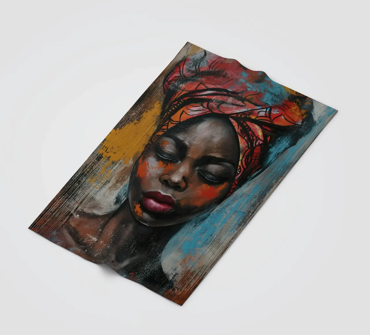 Donna africana coperta in pile da Imagine