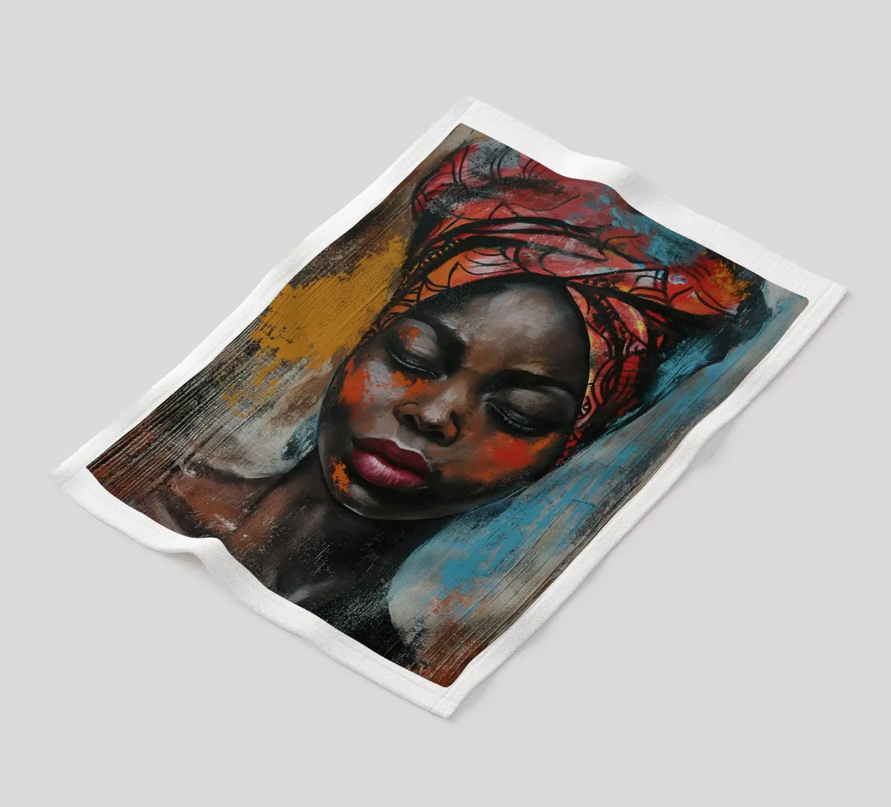 Donna africana coperta in pile da Imagine