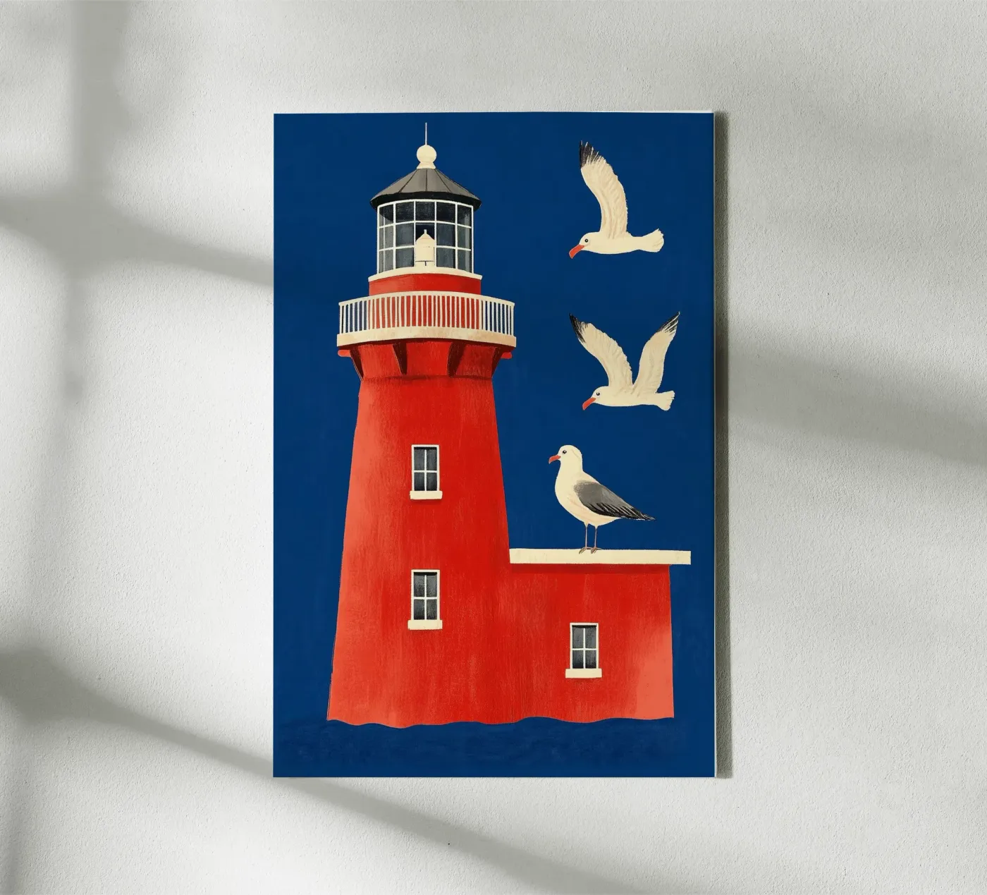 Faro e gabbiani tela da Curious Canvas