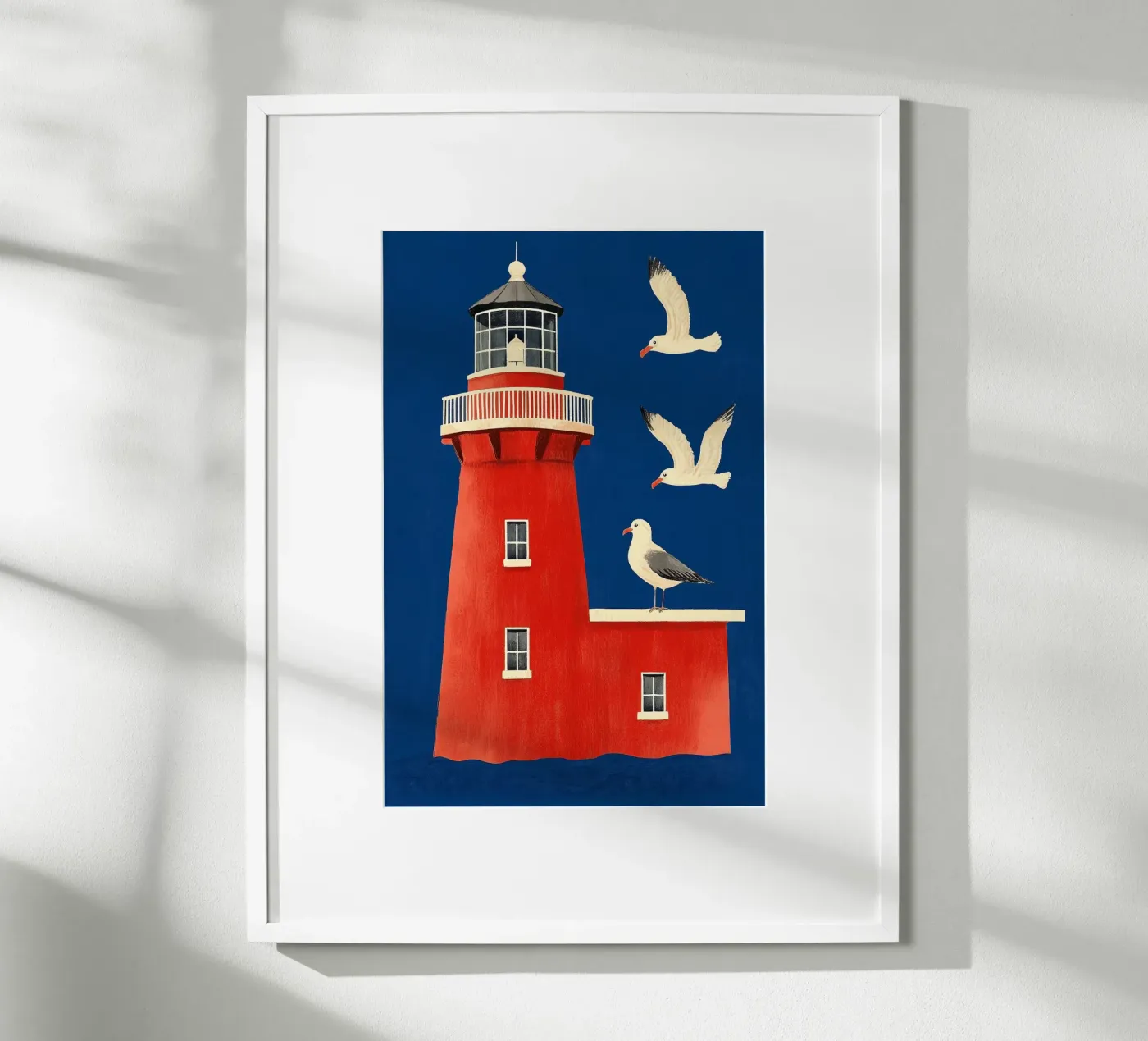 Faro e gabbiani poster da Curious Canvas