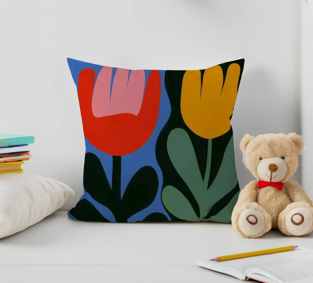Botanical day-night balance decorative cushion by Autofocus