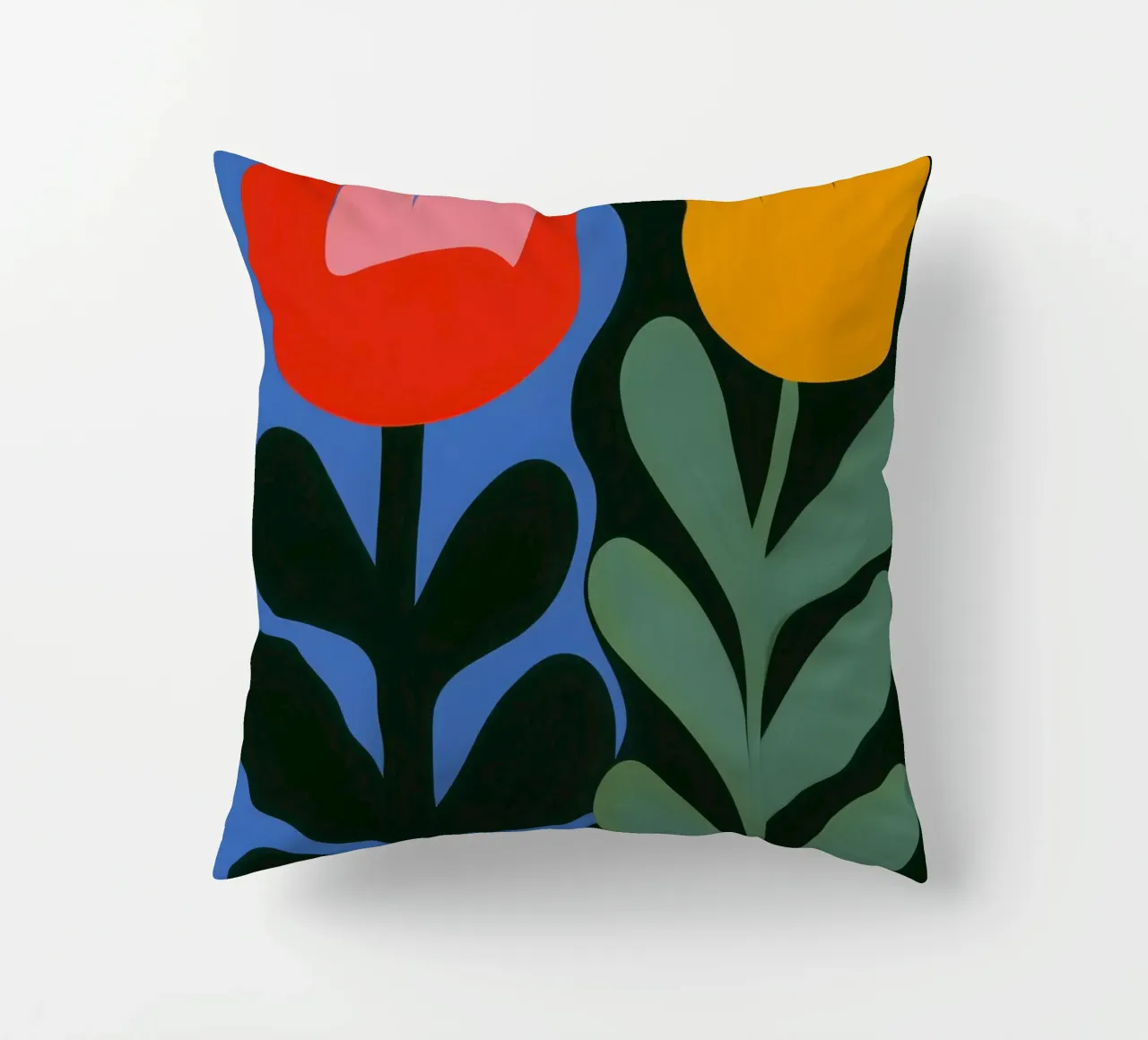 Botanical day-night balance decorative cushion by Autofocus