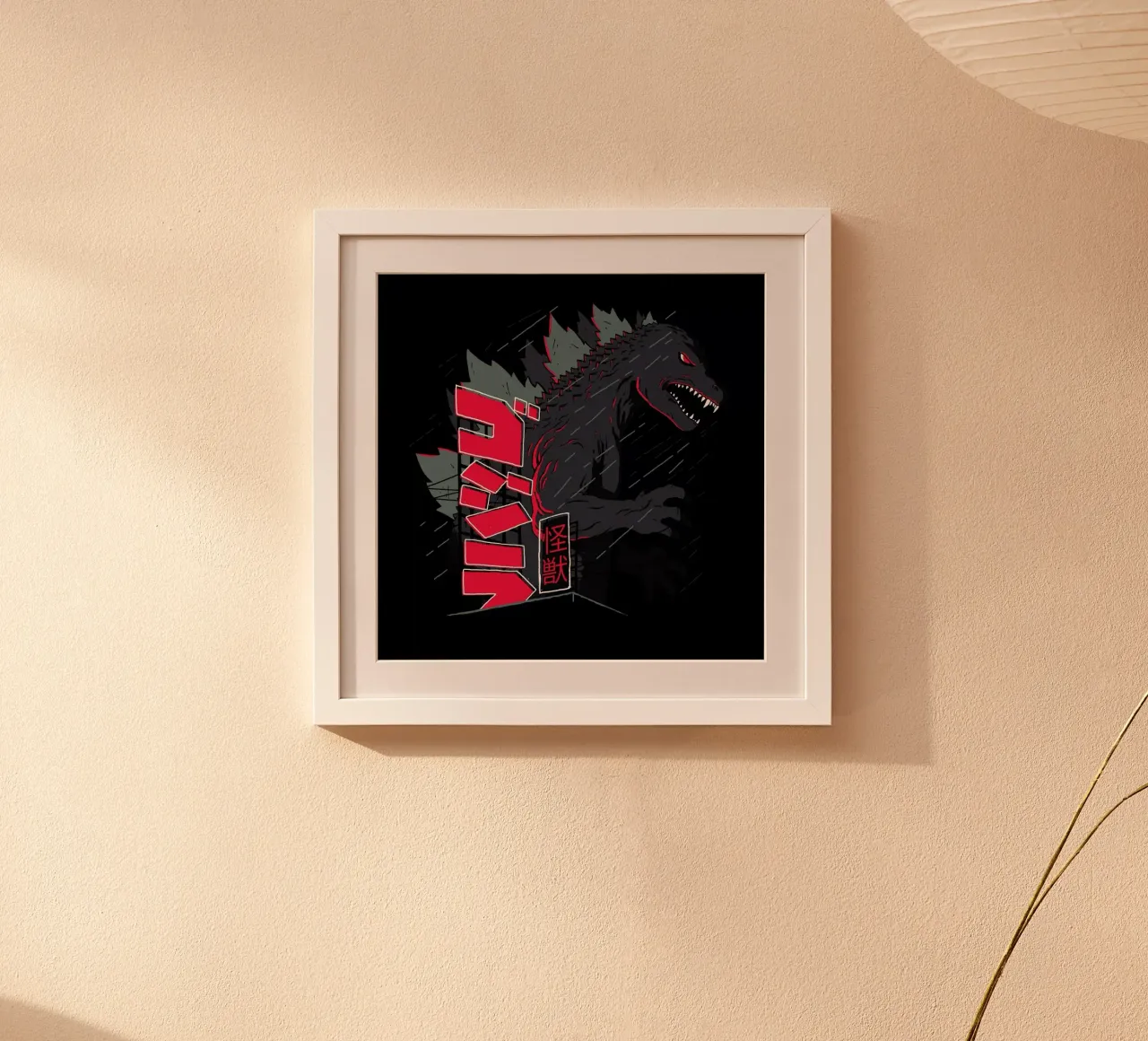 Night Kaiju poster con telaio in alluminio da DinoMike