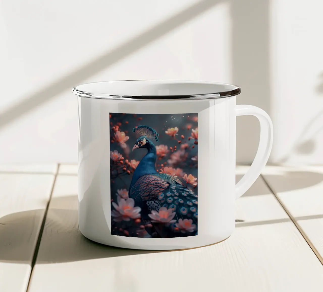 Pavone tazza in smalto da Imagine