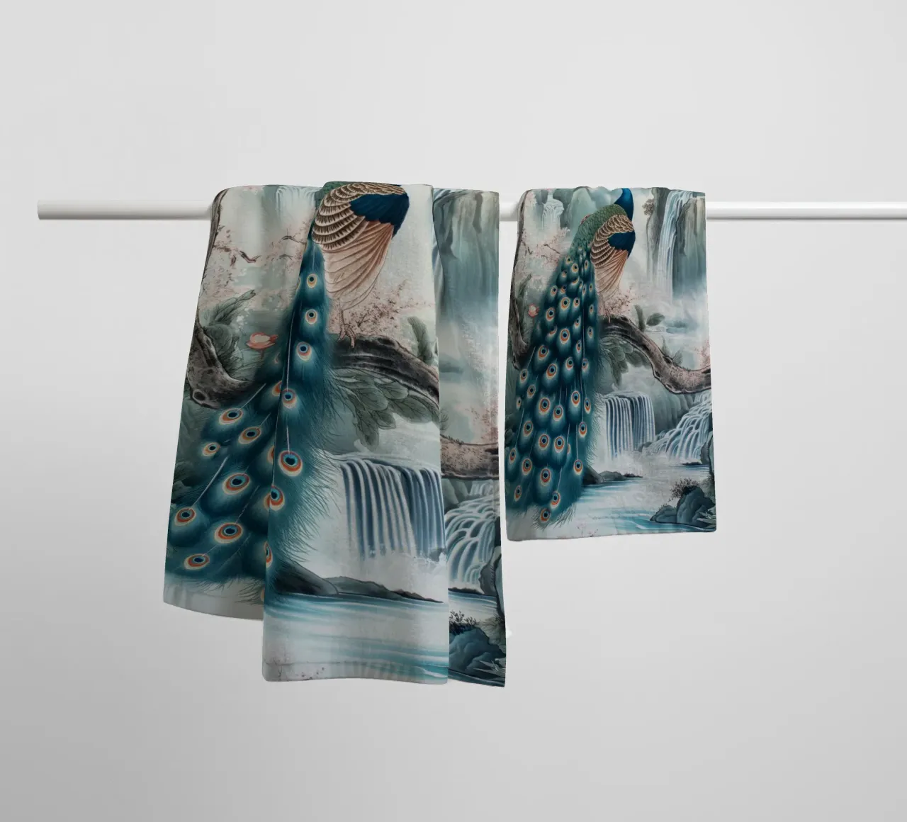 Pavone asciugamano da bagno da Imagine
