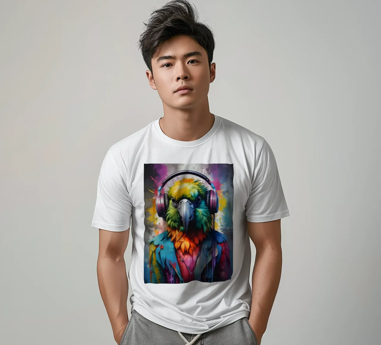Papegaai meloman t-shirt van MakArena