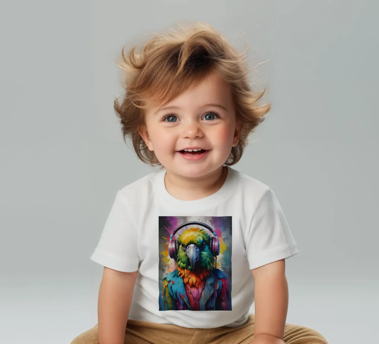 Parrot meloman baby t-shirt by MakArena