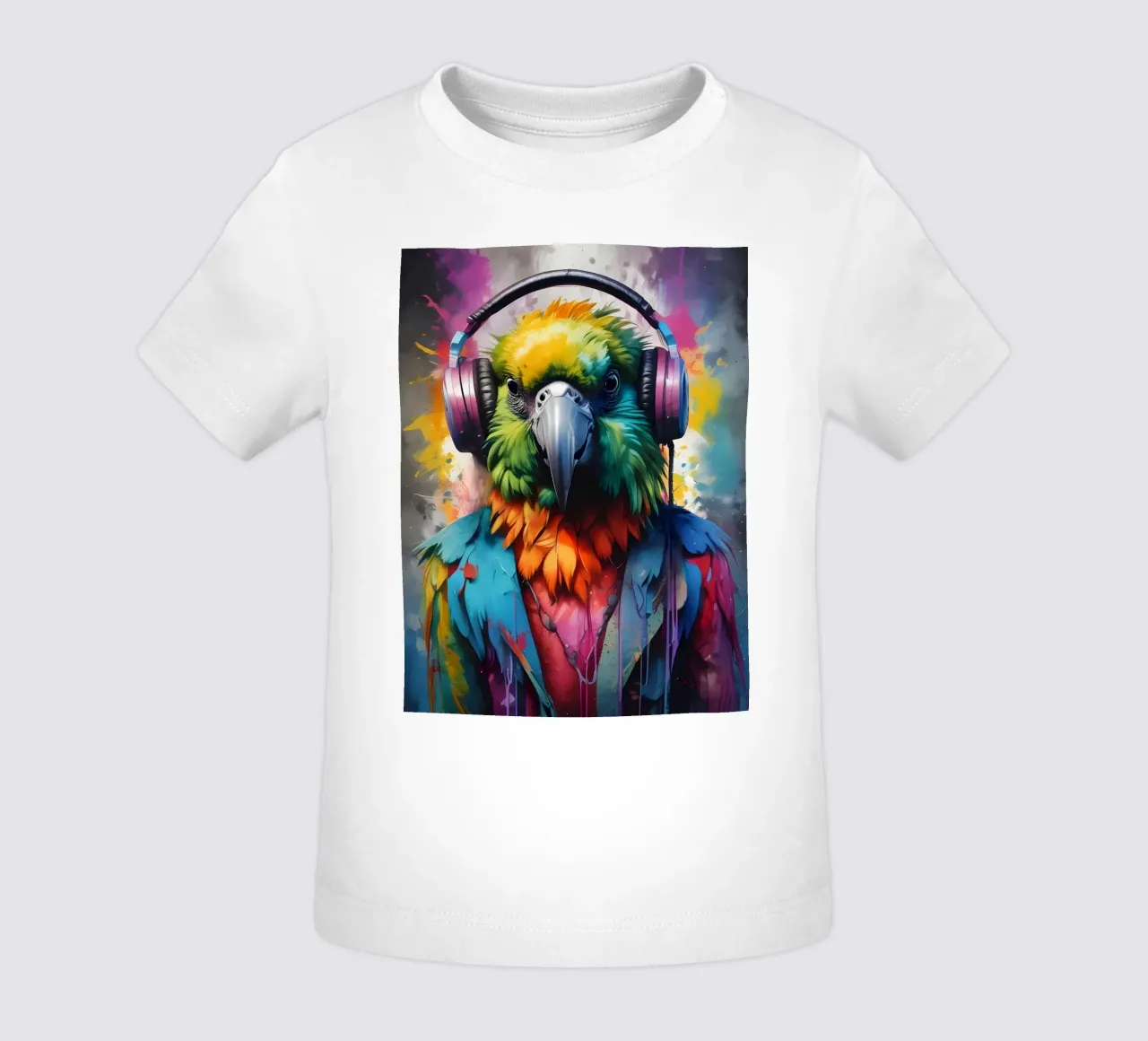 Parrot meloman baby t-shirt by MakArena