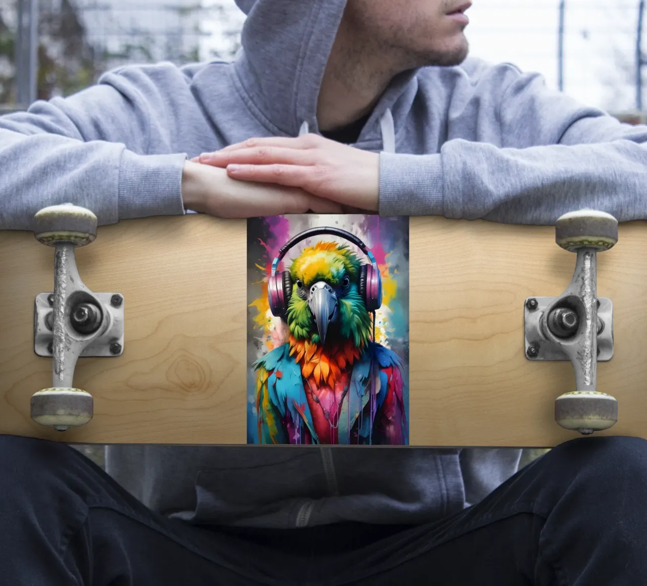 Parrot meloman sticker by MakArena