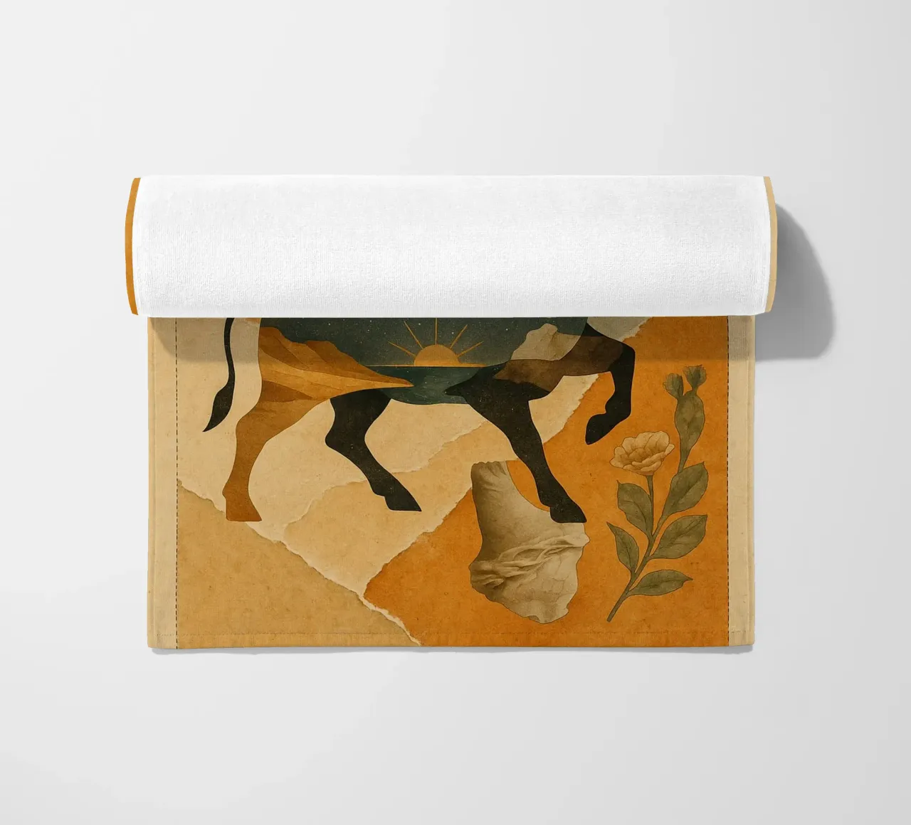 The Cosmic Bull: A Dreamlike Taurus Tapestry telo mare da Mosaic Dialogue