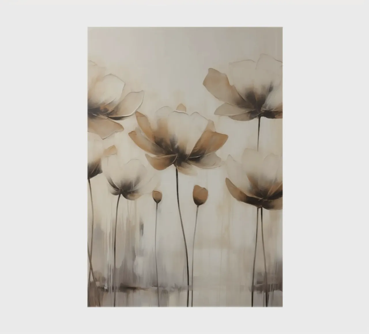 Flowers in taupe colours notebook by Imagine