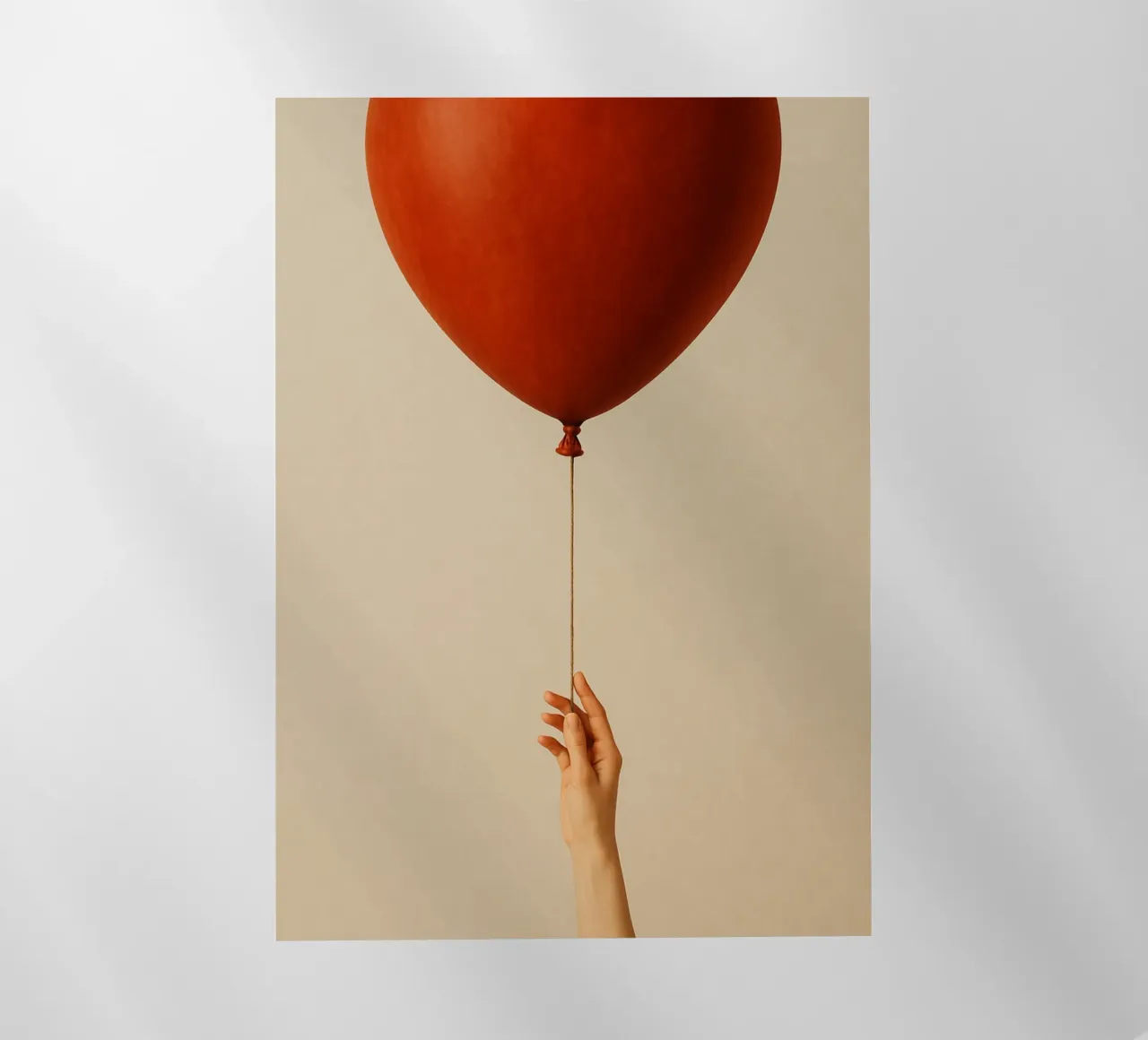 Held by a String: A Terracotta Heart Balloon pellicola backlit da Mosaic Dialogue