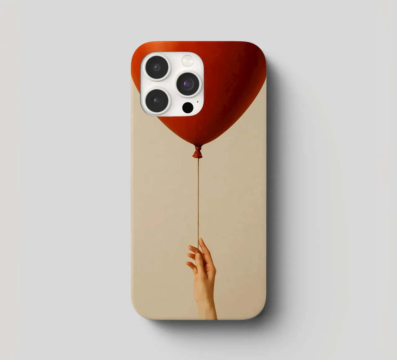 Held by a String: A Terracotta Heart Balloon cover iphone da Mosaic Dialogue