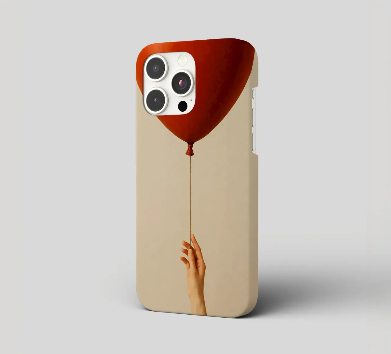 Held by a String: A Terracotta Heart Balloon cover iphone da Mosaic Dialogue