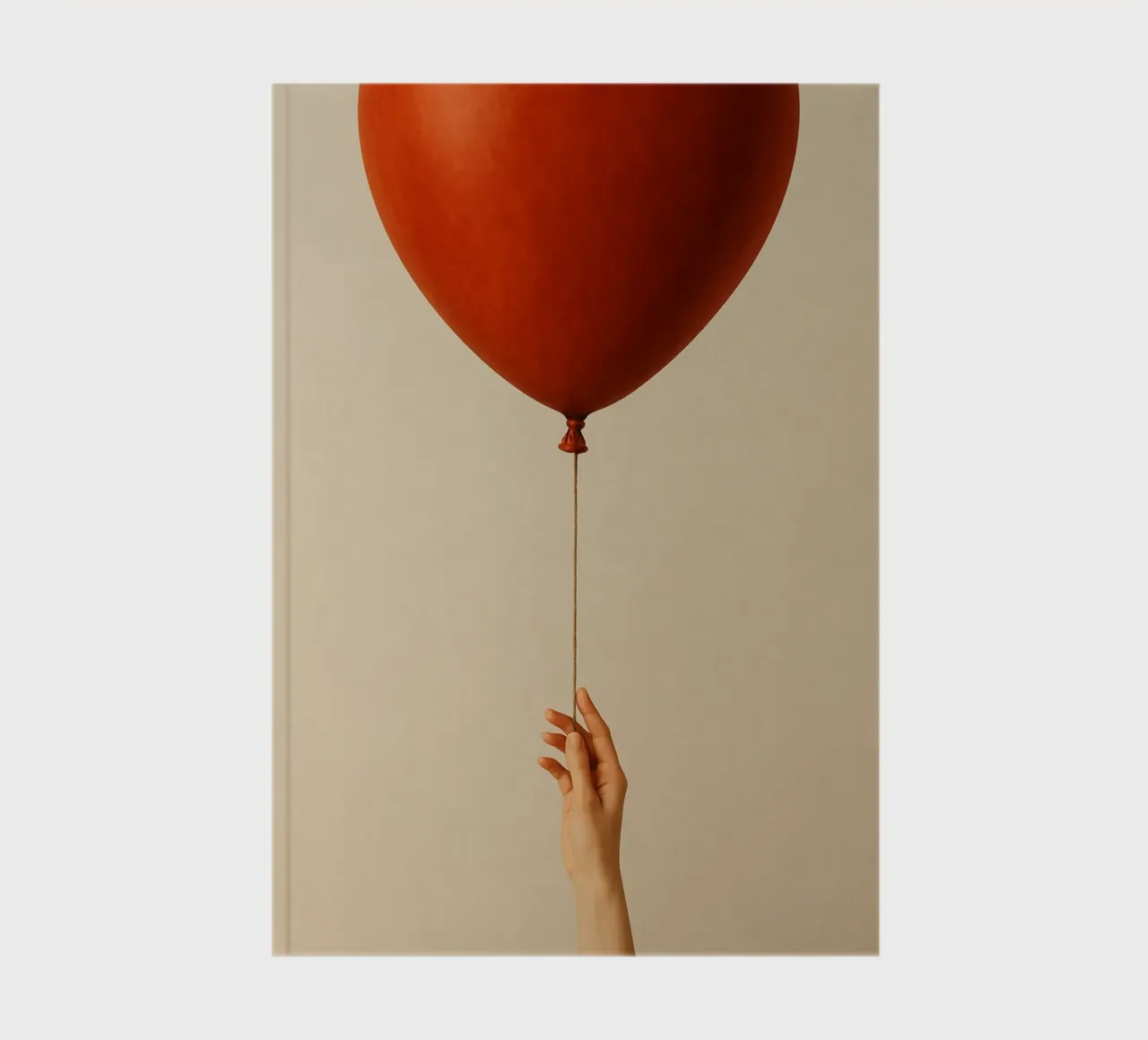 Held by a String: A Terracotta Heart Balloon notebook by Mosaic Dialogue