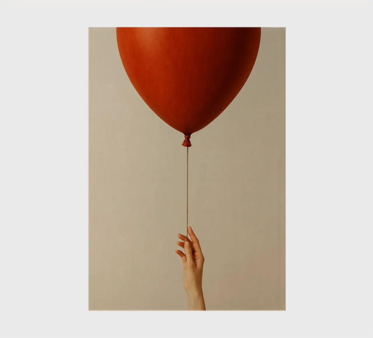 Held by a String: A Terracotta Heart Balloon notebook by Mosaic Dialogue