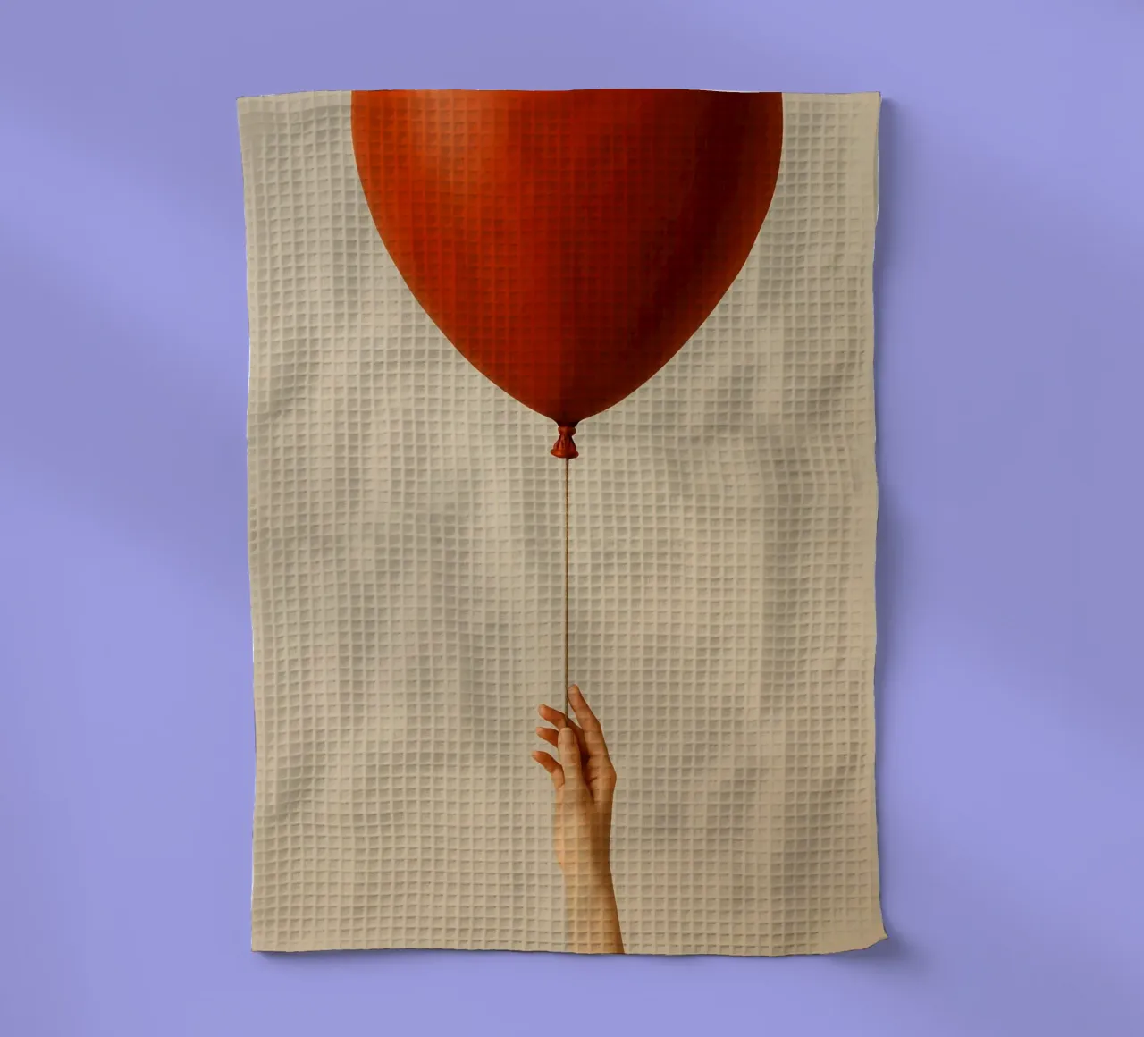 Held by a String: A Terracotta Heart Balloon torchon de Mosaic Dialogue
