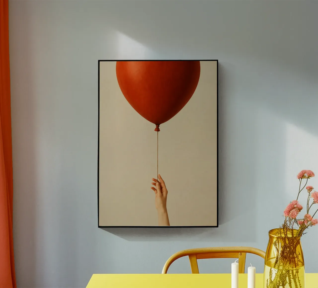 Held by a String: A Terracotta Heart Balloon plexiglass da Mosaic Dialogue