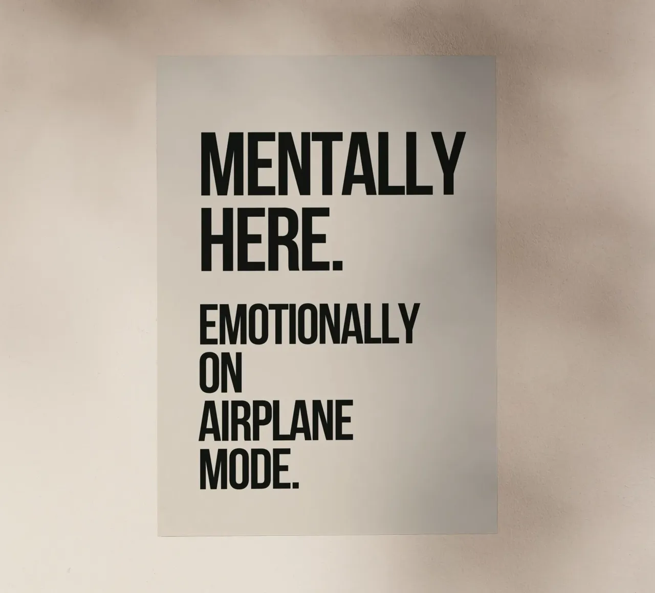 Mentally Present, Emotionally Detached pellicola backlit da Mosaic Dialogue