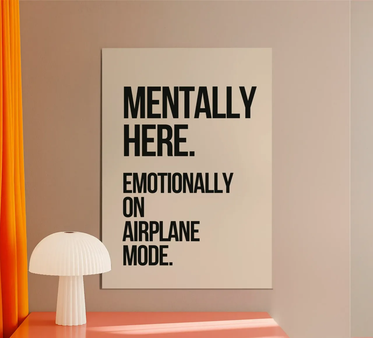 Mentally Present, Emotionally Detached poster con marco de aluminio de Mosaic Dialogue