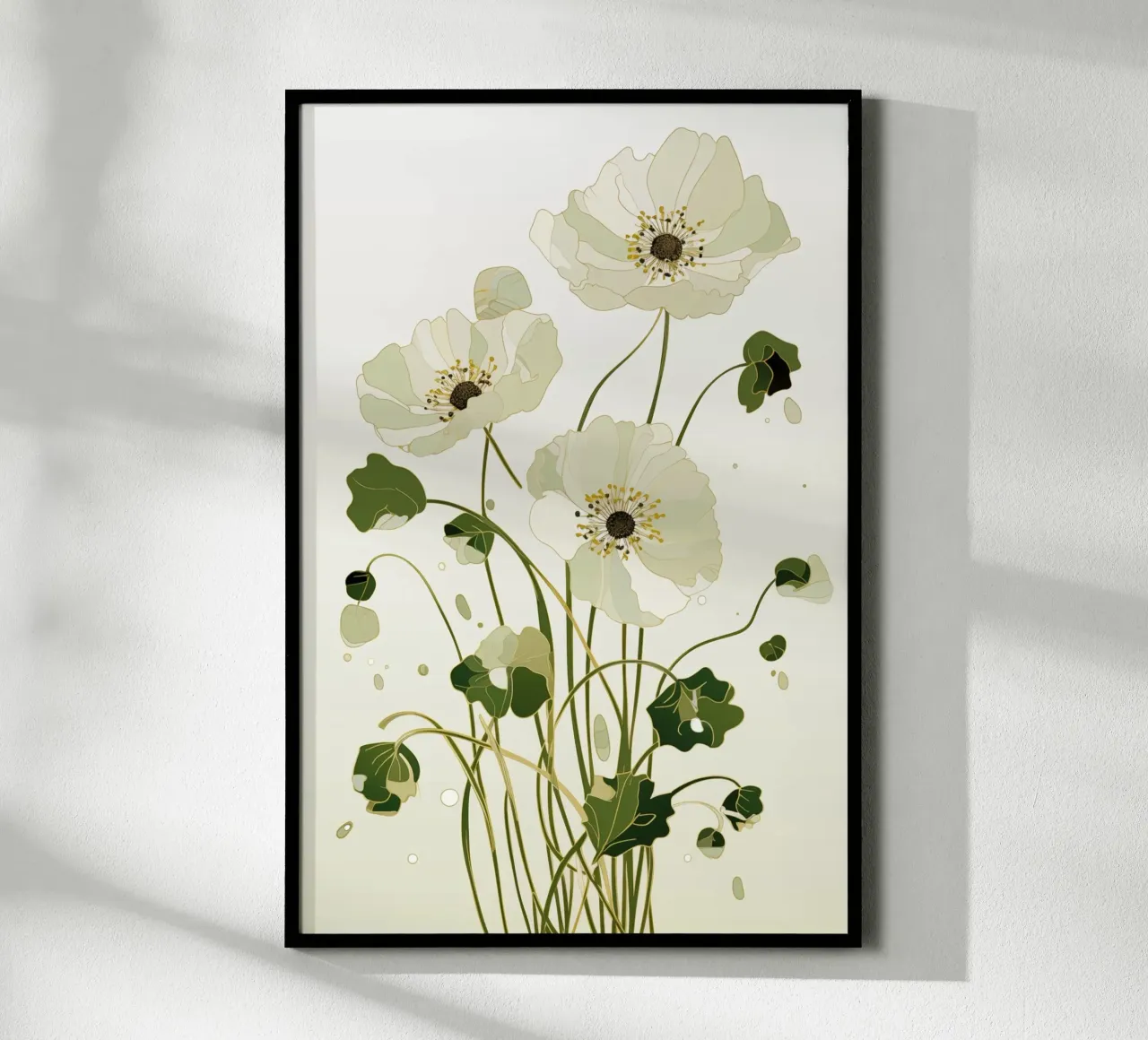 Verde papavero poster con telaio in plastica da Imagine