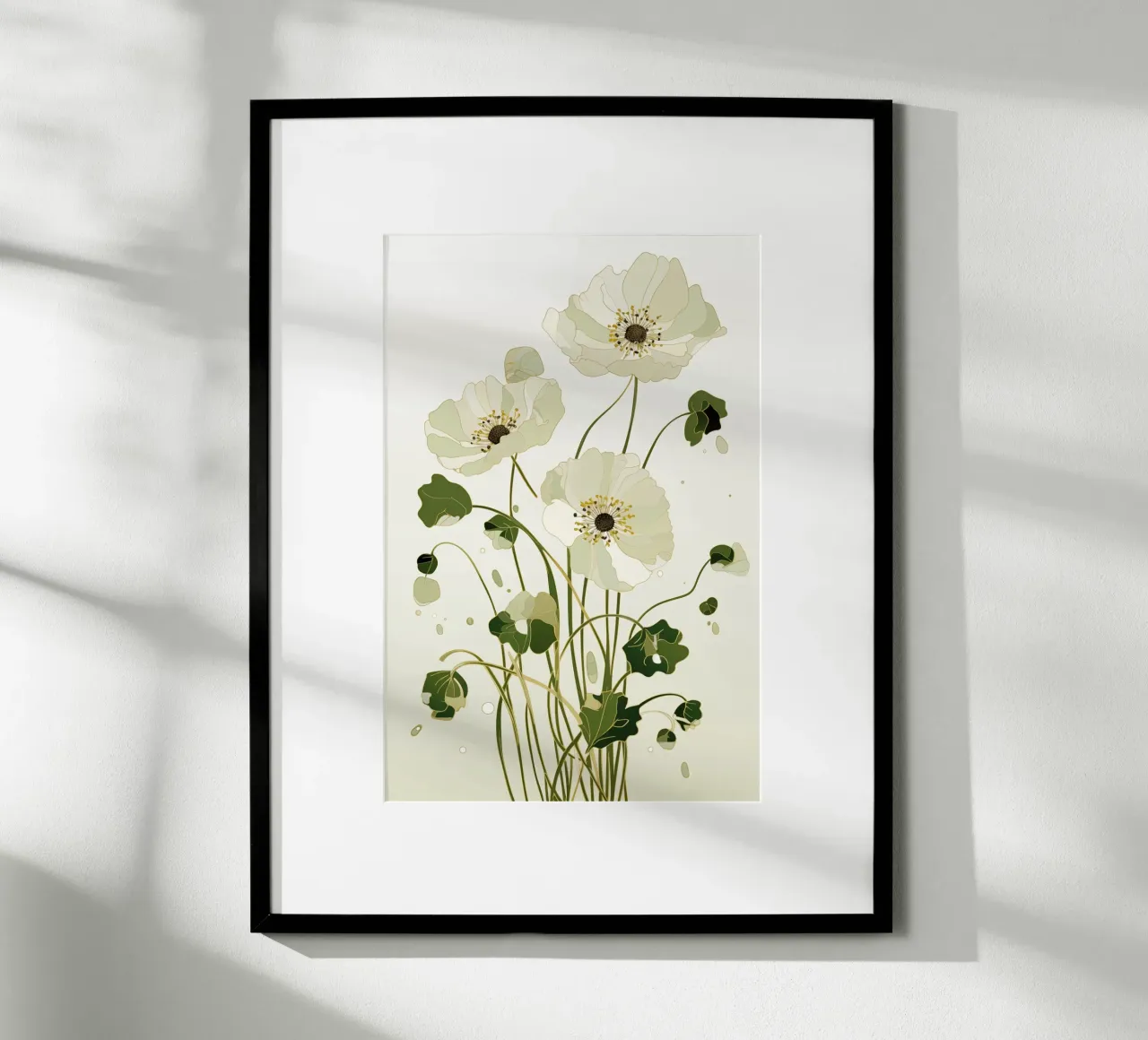 Verde papavero poster con telaio in plastica da Imagine
