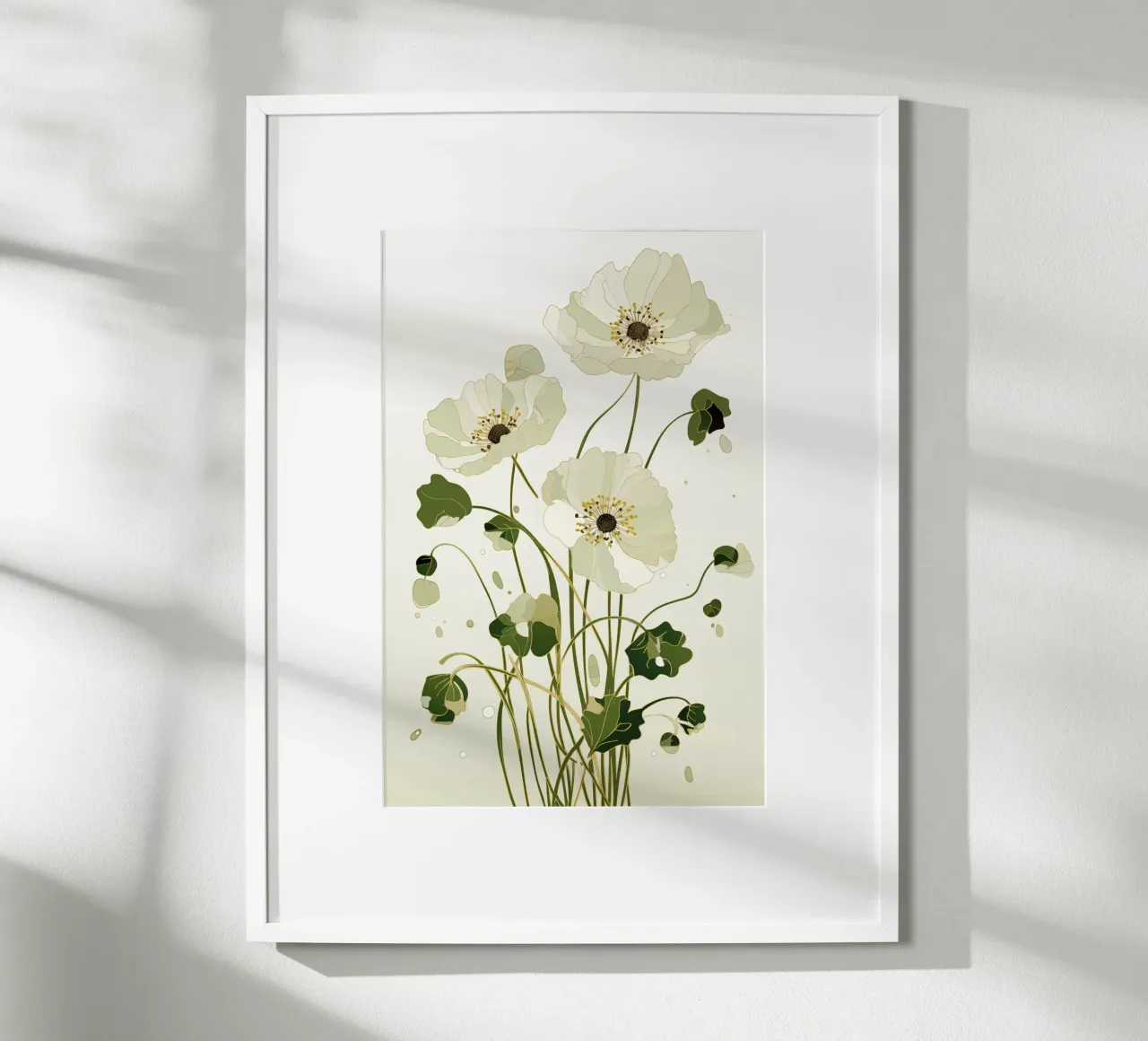 Verde papavero poster con telaio in plastica da Imagine