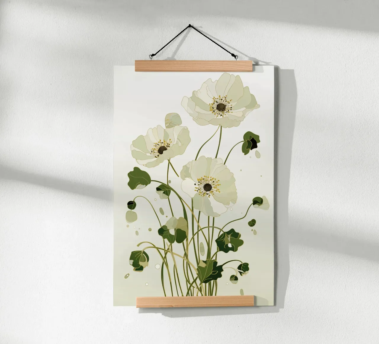 Verde papavero poster con telaio in plastica da Imagine