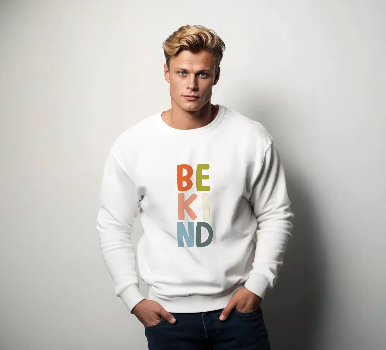 Design tipografico Be Kind felpa da THE MOTIVATED TYPE