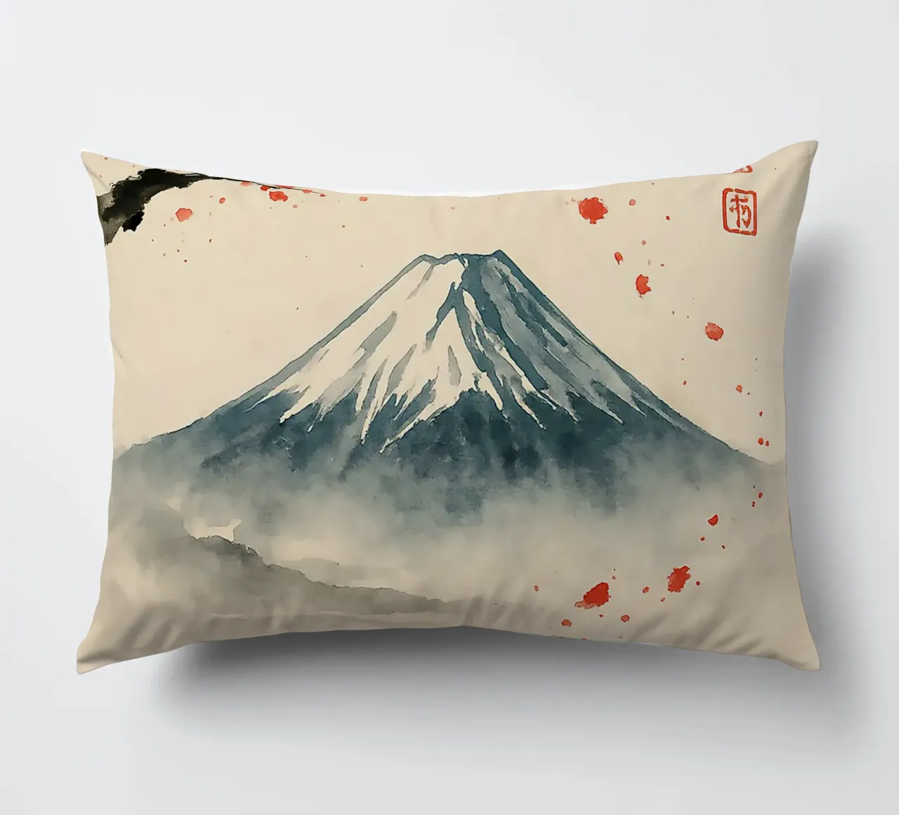 Serene View of Mount Fuji cuscino da Mosaic Dialogue