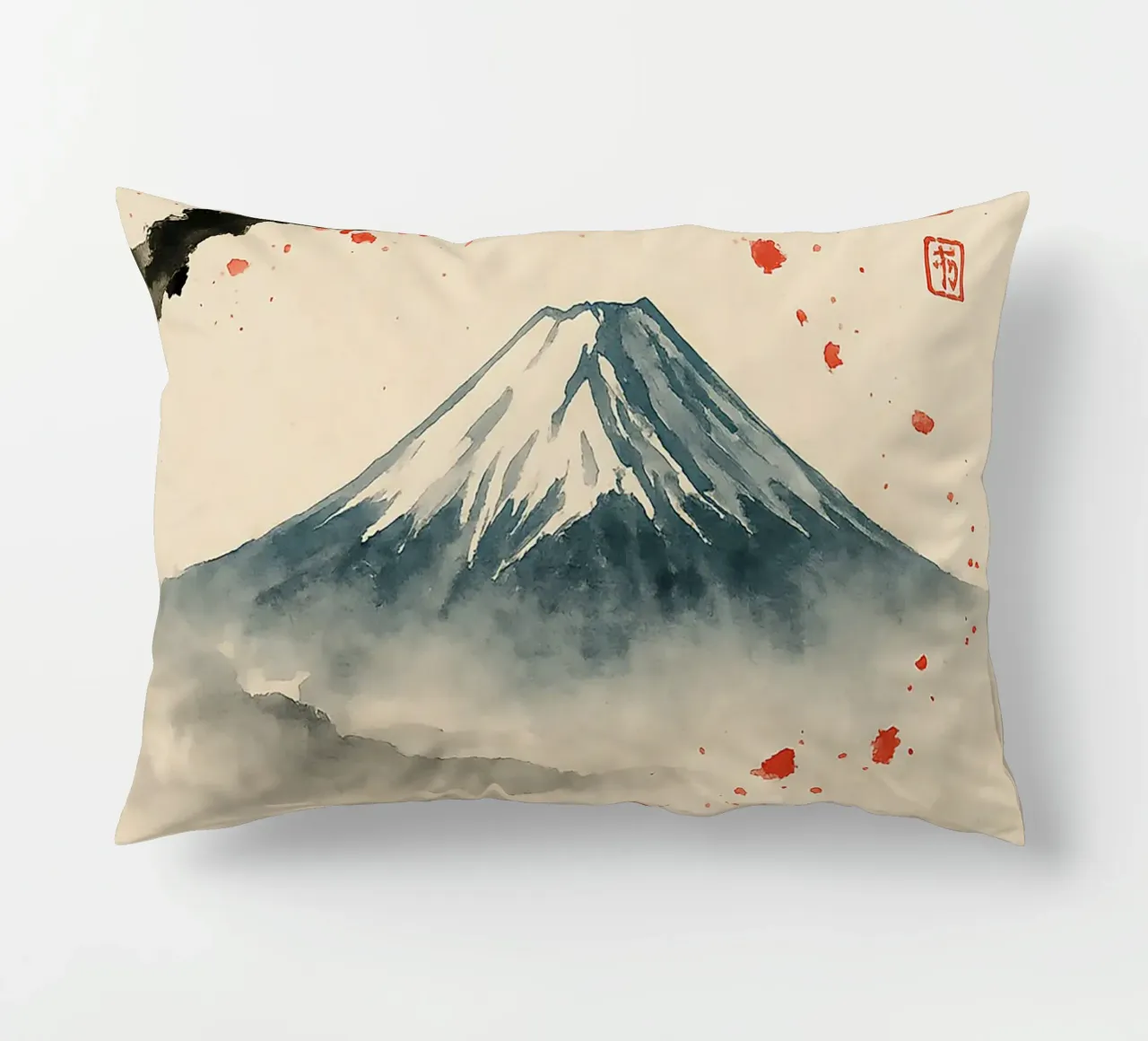 Serene View of Mount Fuji cuscino da Mosaic Dialogue