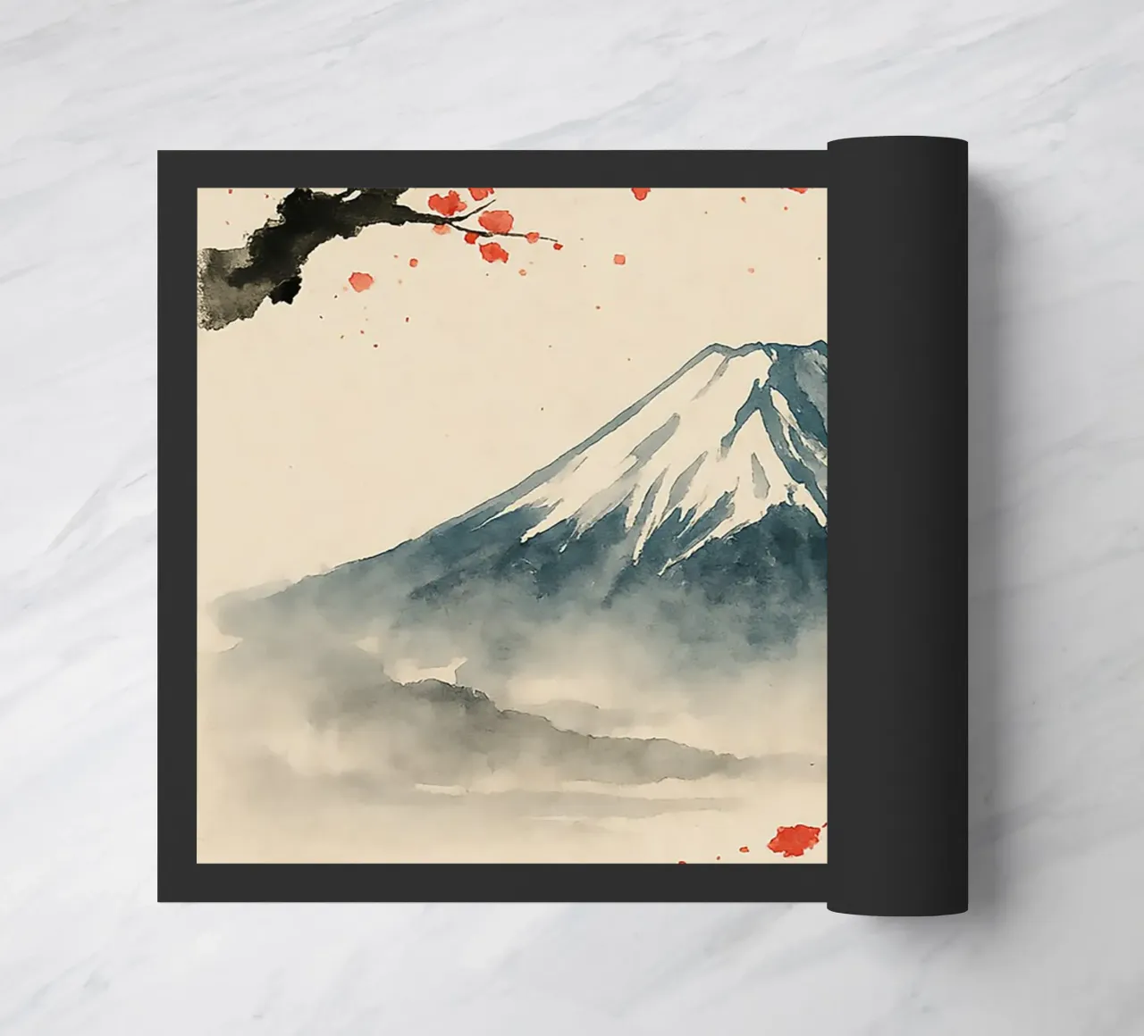Serene View of Mount Fuji zerbino da Mosaic Dialogue