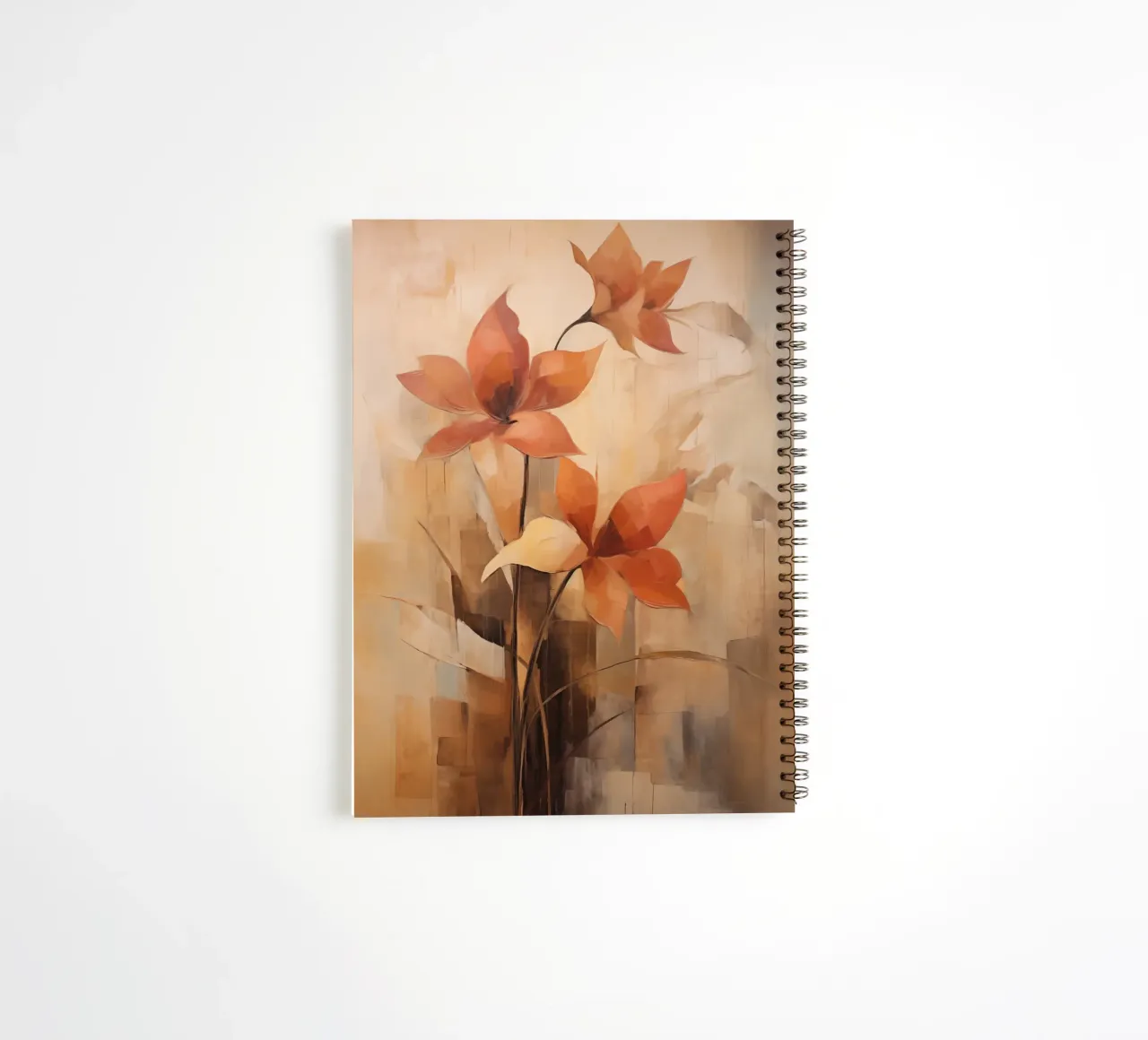 Flowers in warm colours spiral notebook by Imagine